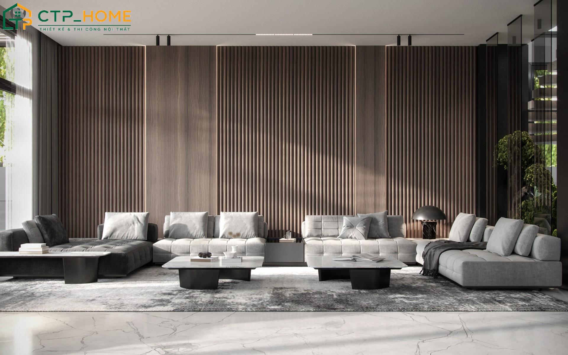 Không gian nội thất được thiết kế bài bản sẽ góp phần nâng cao giá trị biệt thự