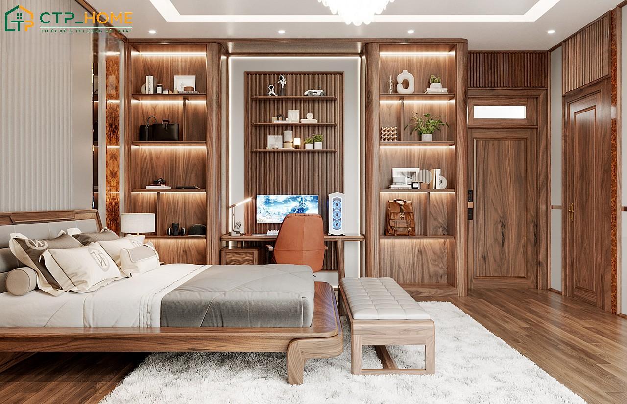 Không gian được bố trí các sản phẩm nội thất đồng bộ, có giá thành cao