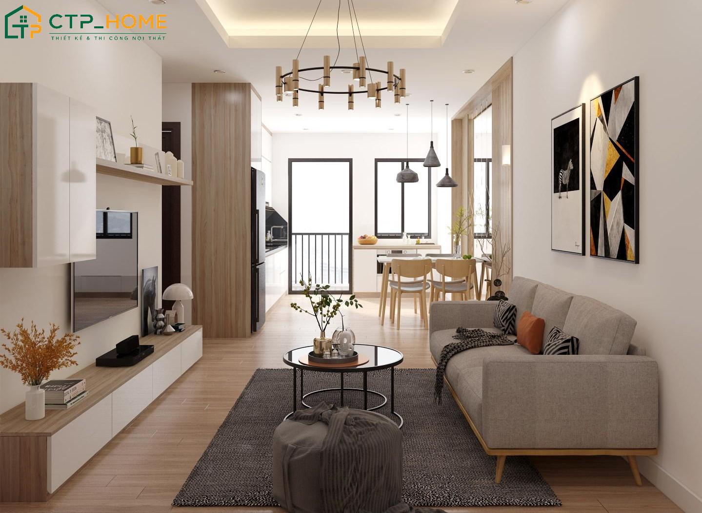 Thiết kế nội thất chung cư 1 phòng ngủ hợp lý sẽ giúp tối ưu công năng sử dụng