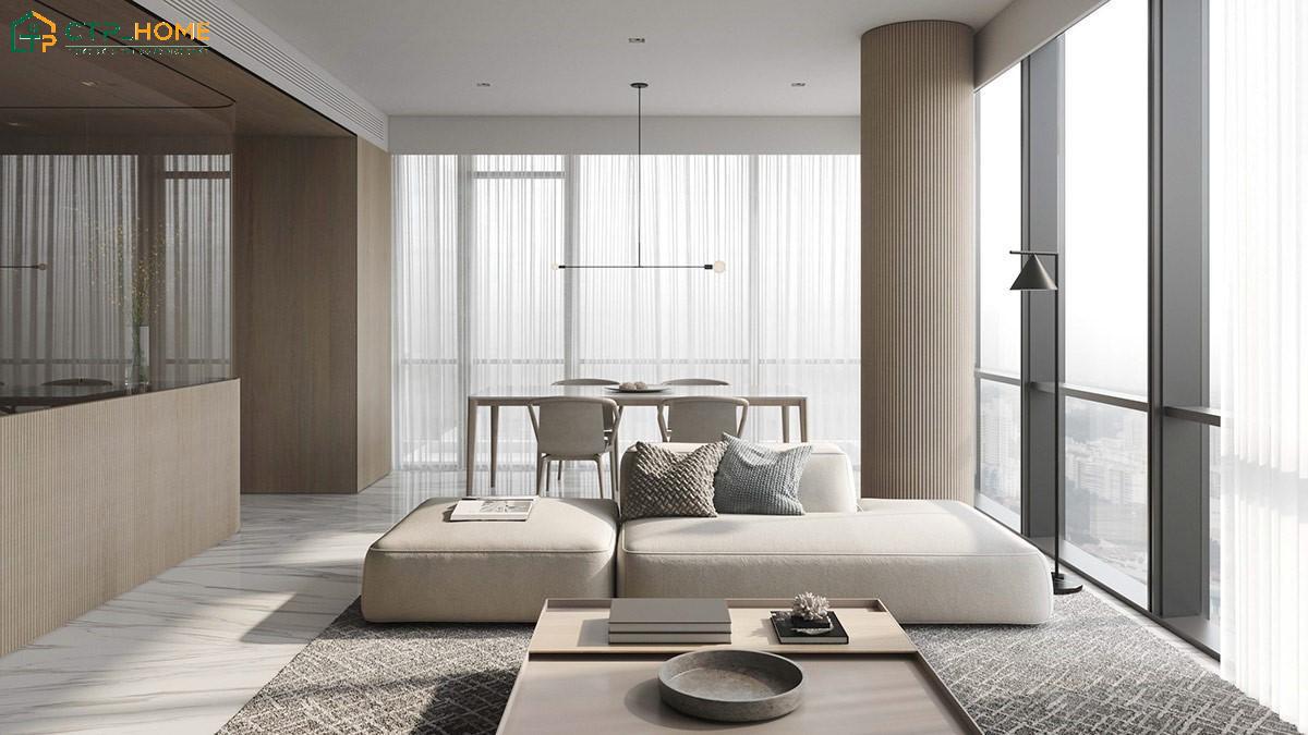 Nội thất đa năng, đường nét tinh gọn, vuông vắn giúp tạo điểm nhấn cho toàn bộ không gian