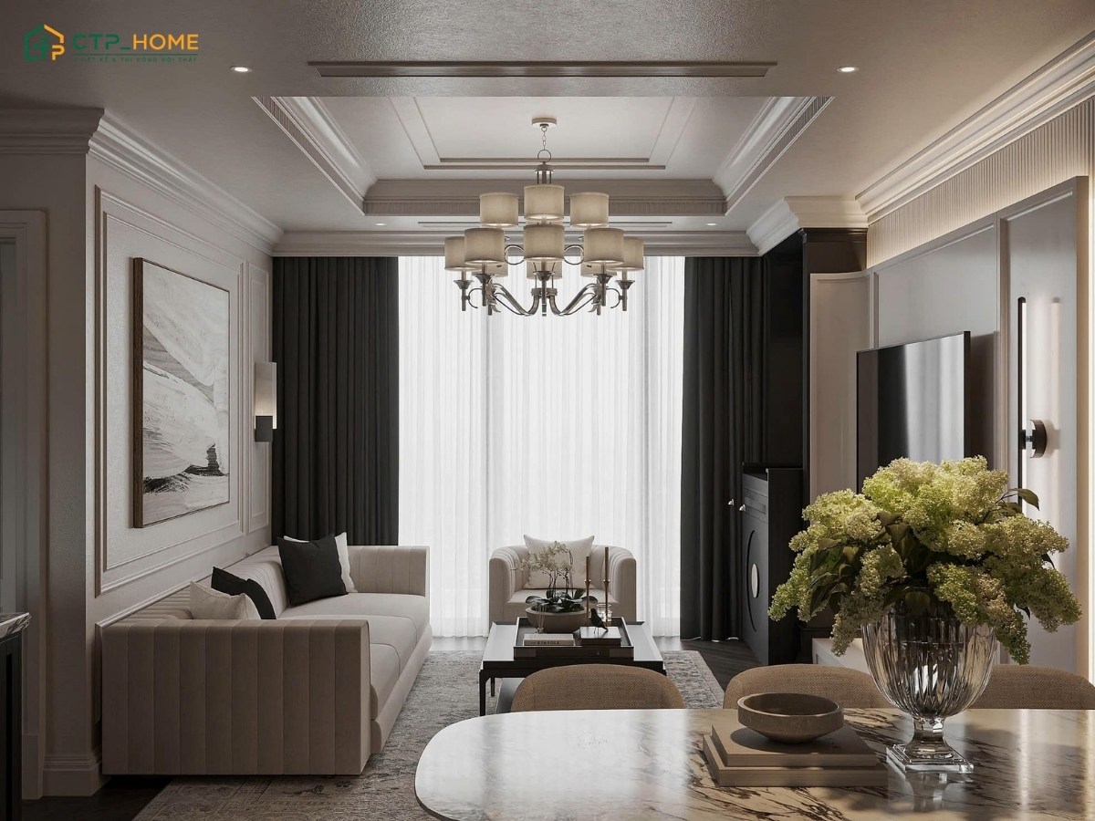 Một bản thiết kế chung cư với bố cục gọn gàng sẽ giúp tối ưu diện tích sử dụng