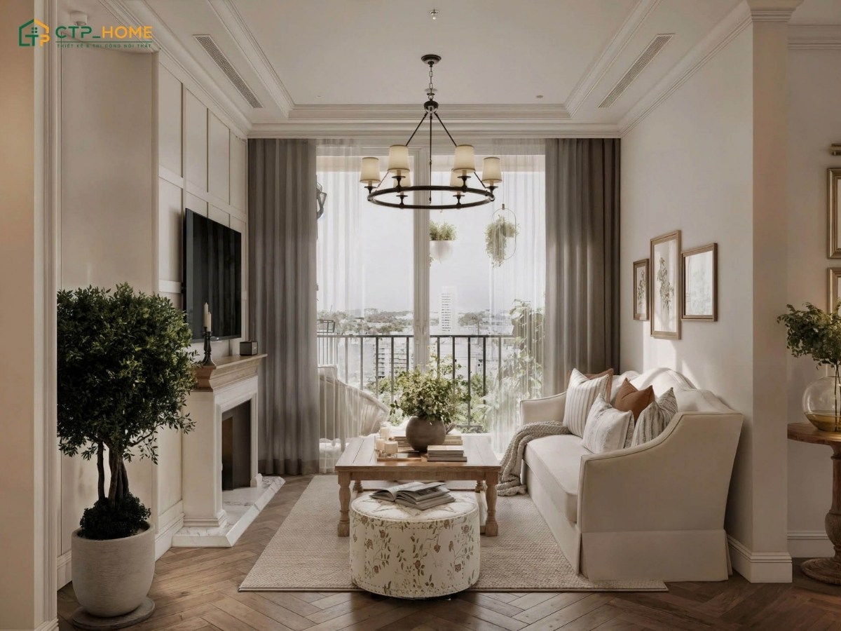 Mẫu thiết kế nội thất chung cư 3 phòng ngủ theo phong cách Scandinavian tone sáng