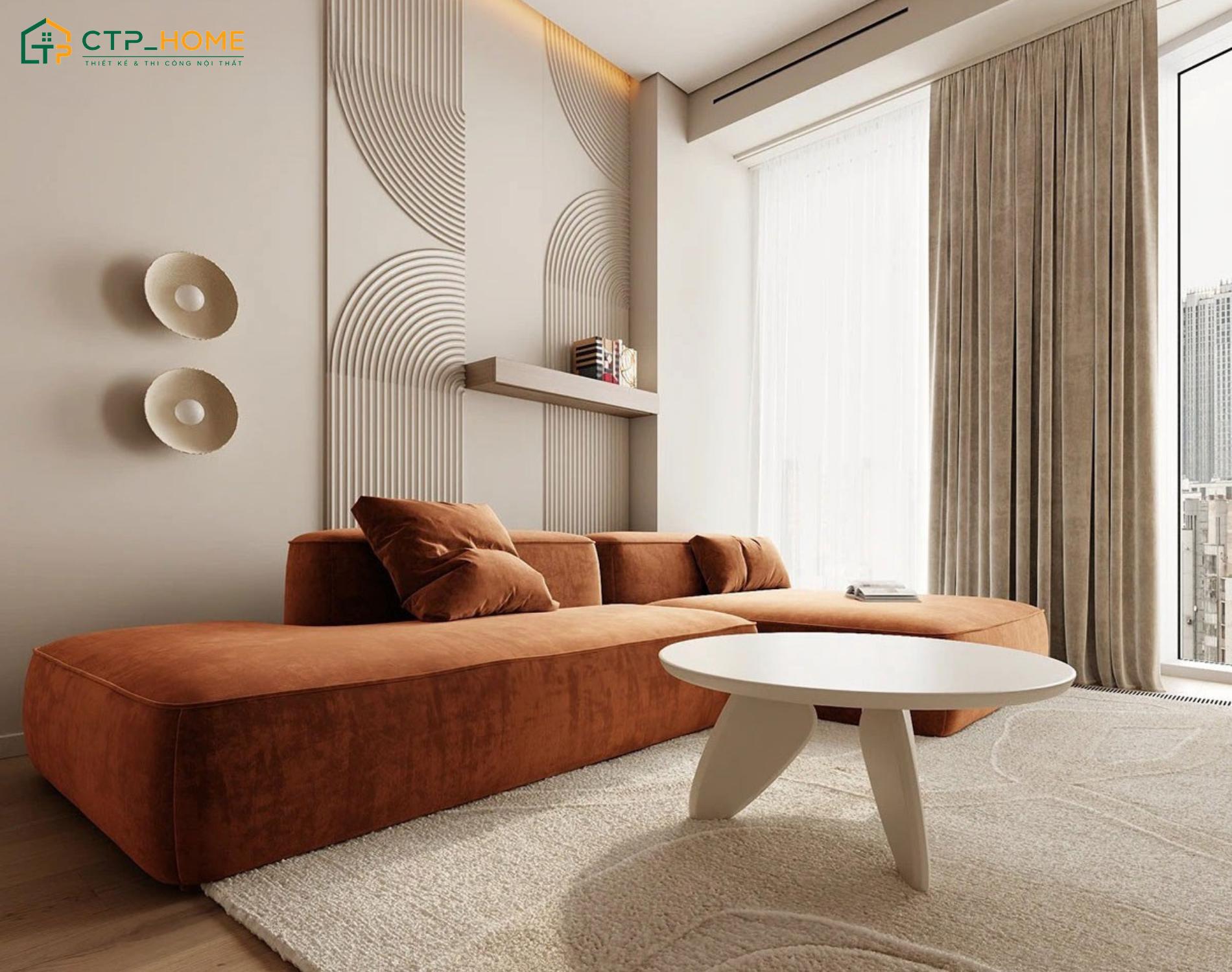 Phối màu tương phản giúp tạo điểm nhấn và làm nổi bật nên các chi tiết trang trí nhẹ nhàng