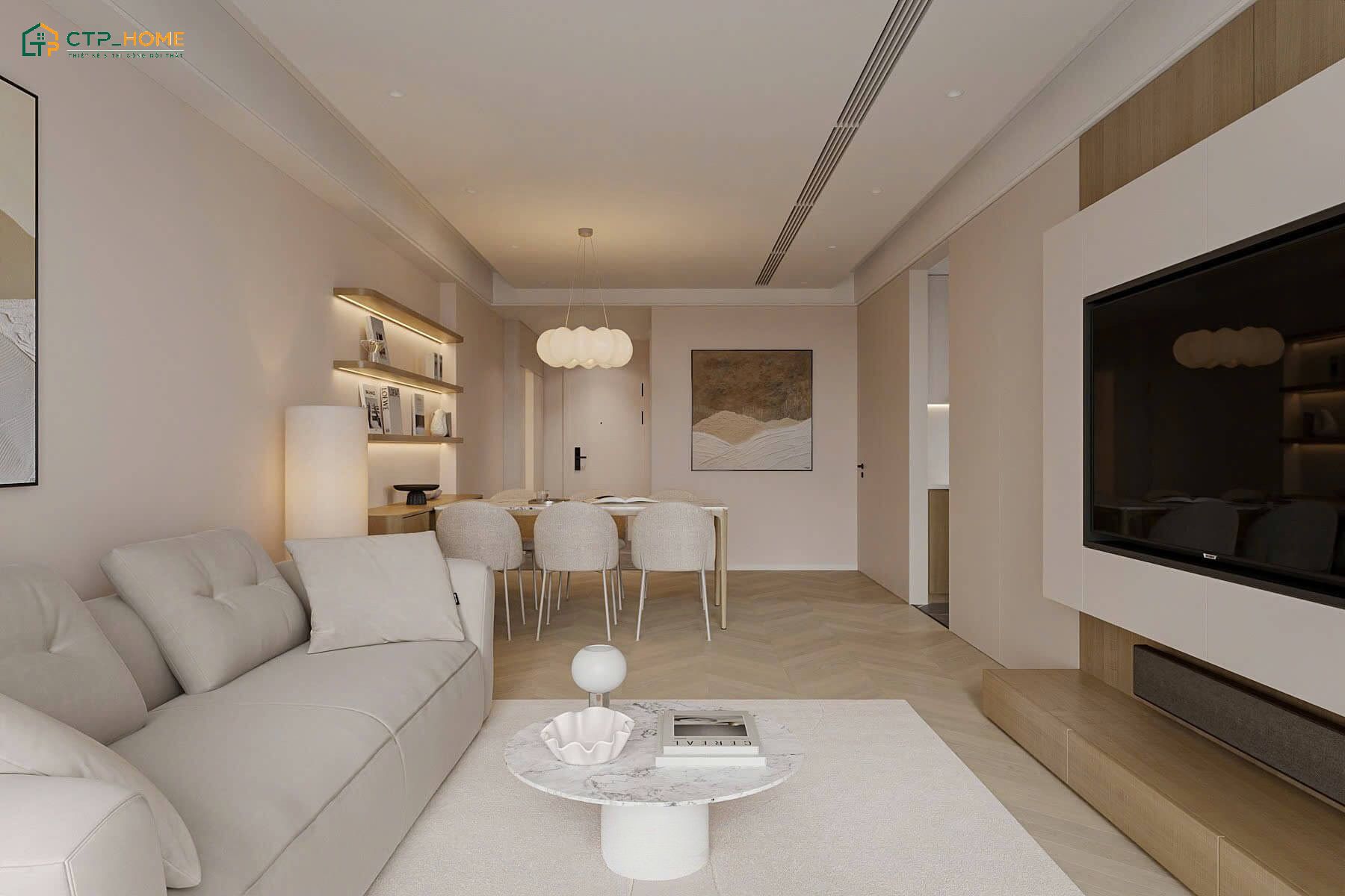 Không gian phong cách Minimalism được thiết kế với hạn chế các chi tiết trang trí rườm rà