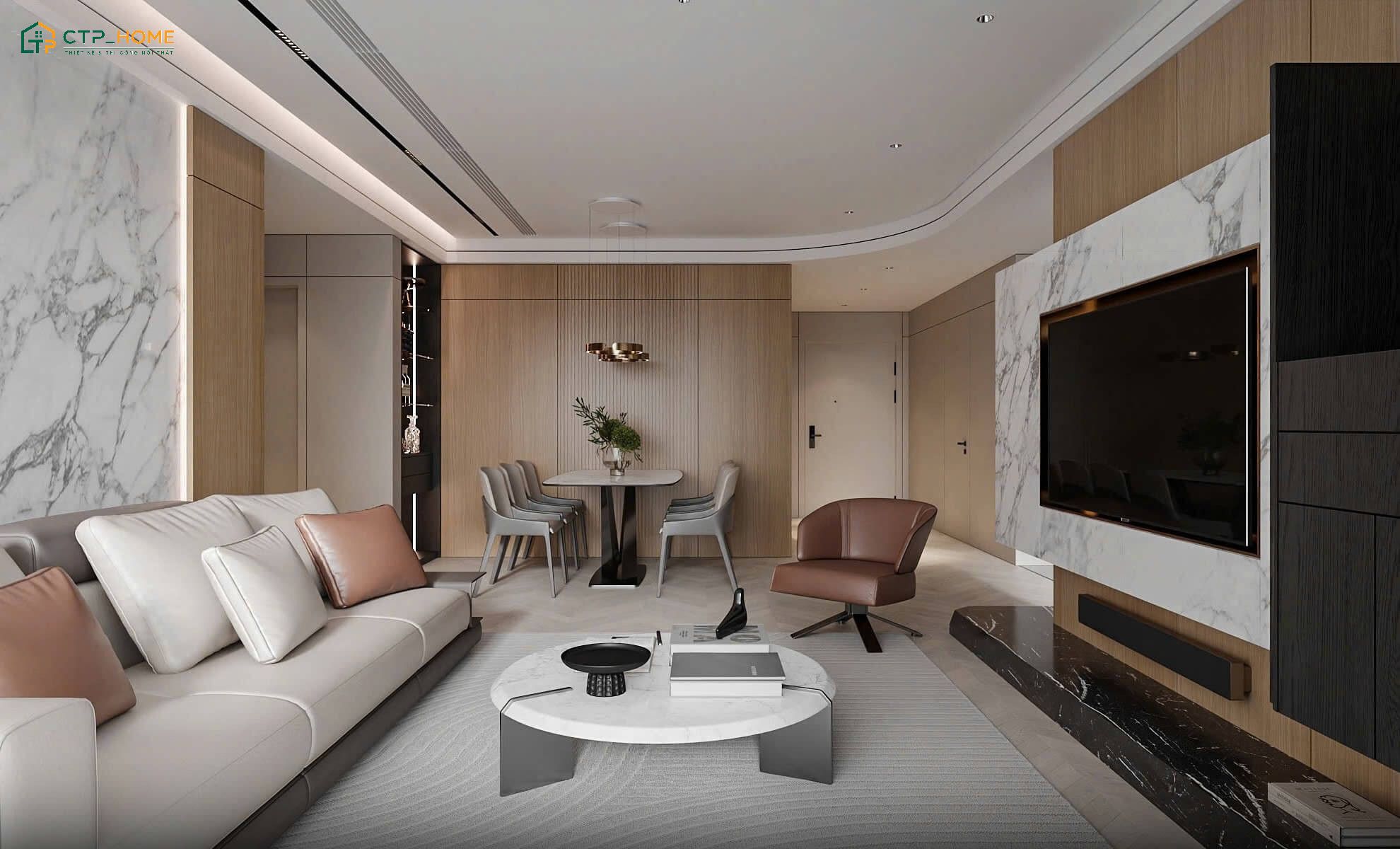 Mẫu dự án thiết kế nội thất chung cư 3 ngủ tại Green Town của gia đình Anh Hưng