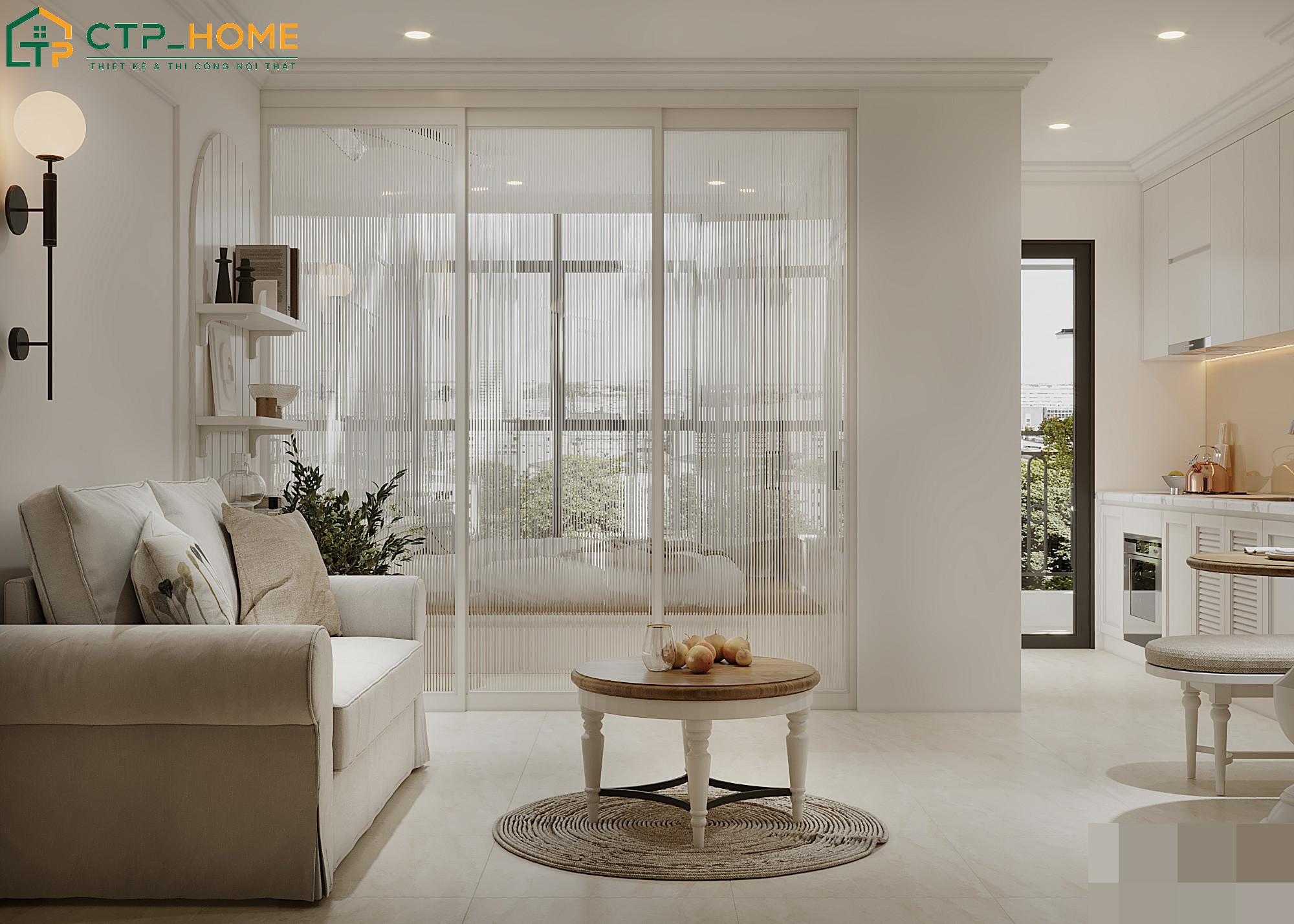 Mẫu thiết kế căn hộ mini phong cách tân cổ điển thu hút nhờ vẻ đẹp sang trọng và tinh tế