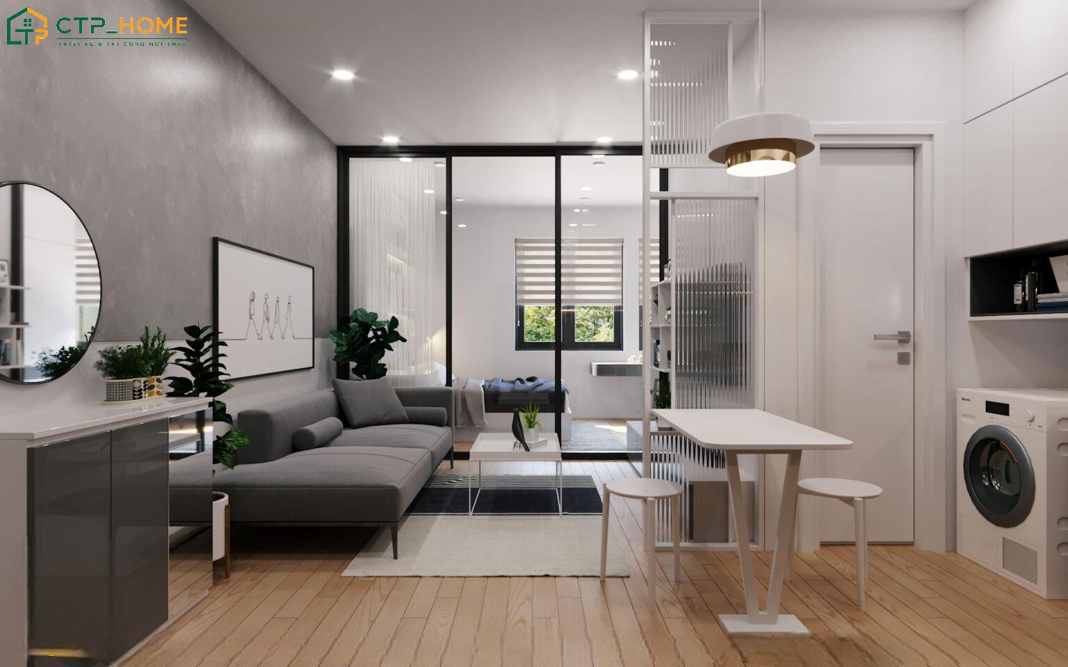 Sử dụng nội thất đa năng giúp đảm bảo được sự tiện nghi cho căn hộ chung cư mini