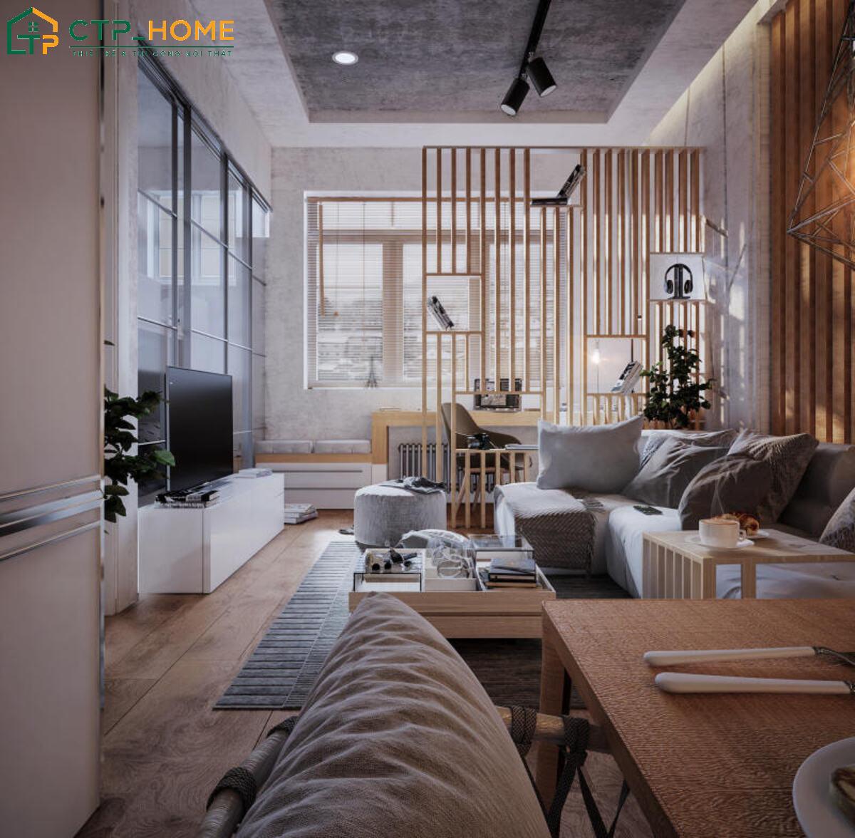 Căn hộ mini 40m2 phong cách hiện đại giúp tối ưu công năng và diện tích sử dụng