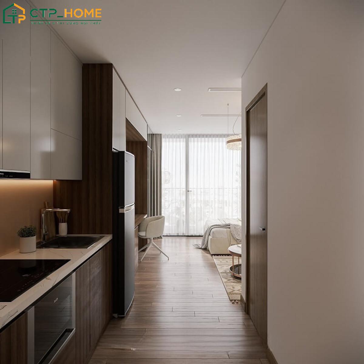 Mẫu dự án thiết kế nội thất chung cư nhỏ đẹp tại Quận 2, TP Hồ Chí Minh do CTP Home thực hiện