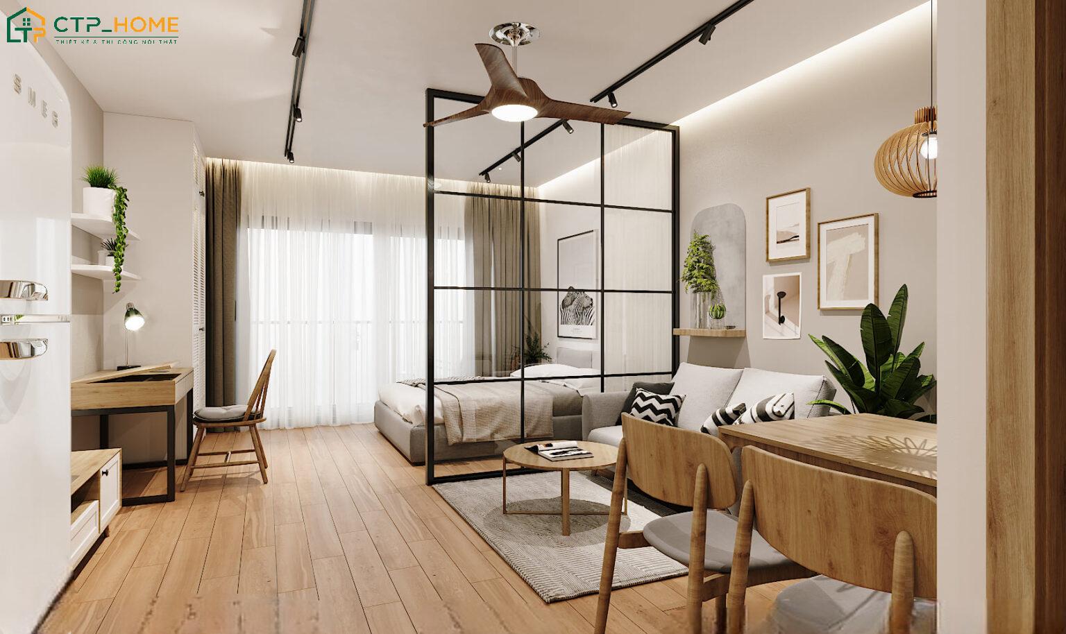 Không gian chung cư mini mang tới vẻ đẹp thanh lịch nhờ sự tiết chế trong từng chi tiết