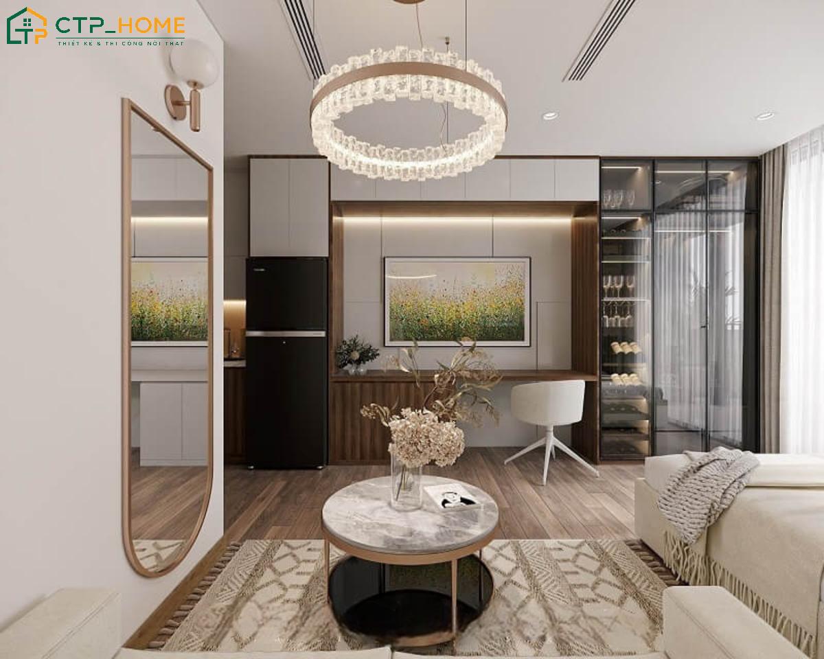 Nội thất hiện đại cùng gam màu tươi sáng giúp tạo cảm giác tinh tế và thanh lịch cho không gian