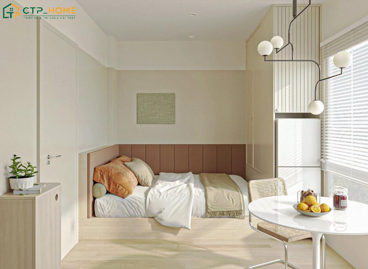Mẫu thiết kế nội thất chung cư mini tối giản sẽ ưu tiên công năng và hạn chế sự rườm rà
