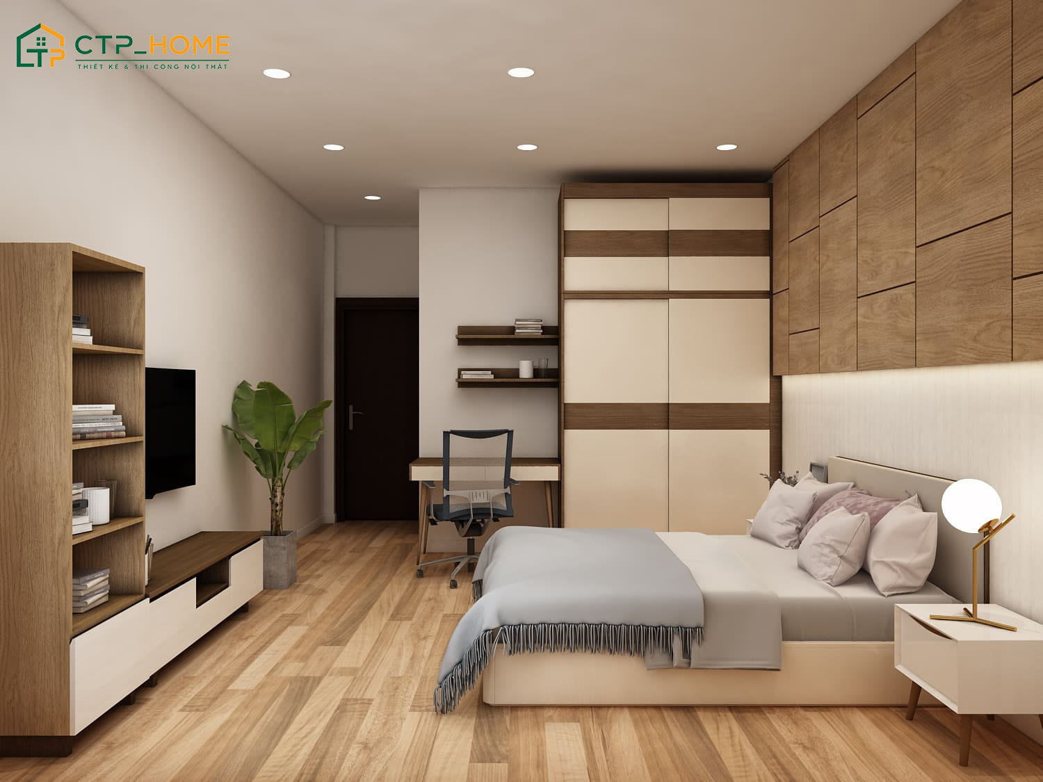 Mẫu thiết kế nội thất cho nhà cấp 4 3 phòng ngủ phù hợp với nhiều phong cách khác nhau