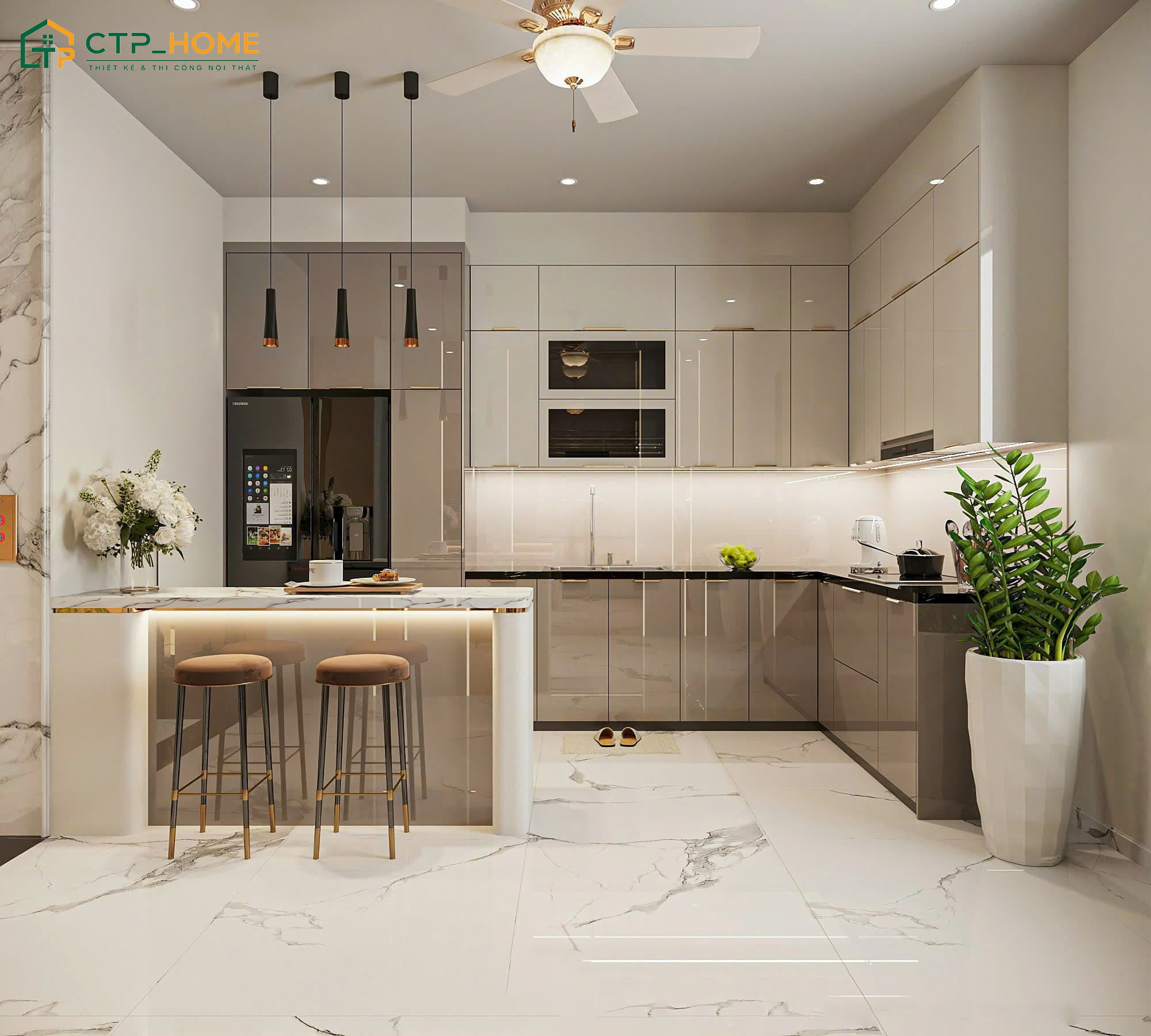 Các tone màu được sử dụng nhiều như trắng, kem, be, ghi xám nhạt