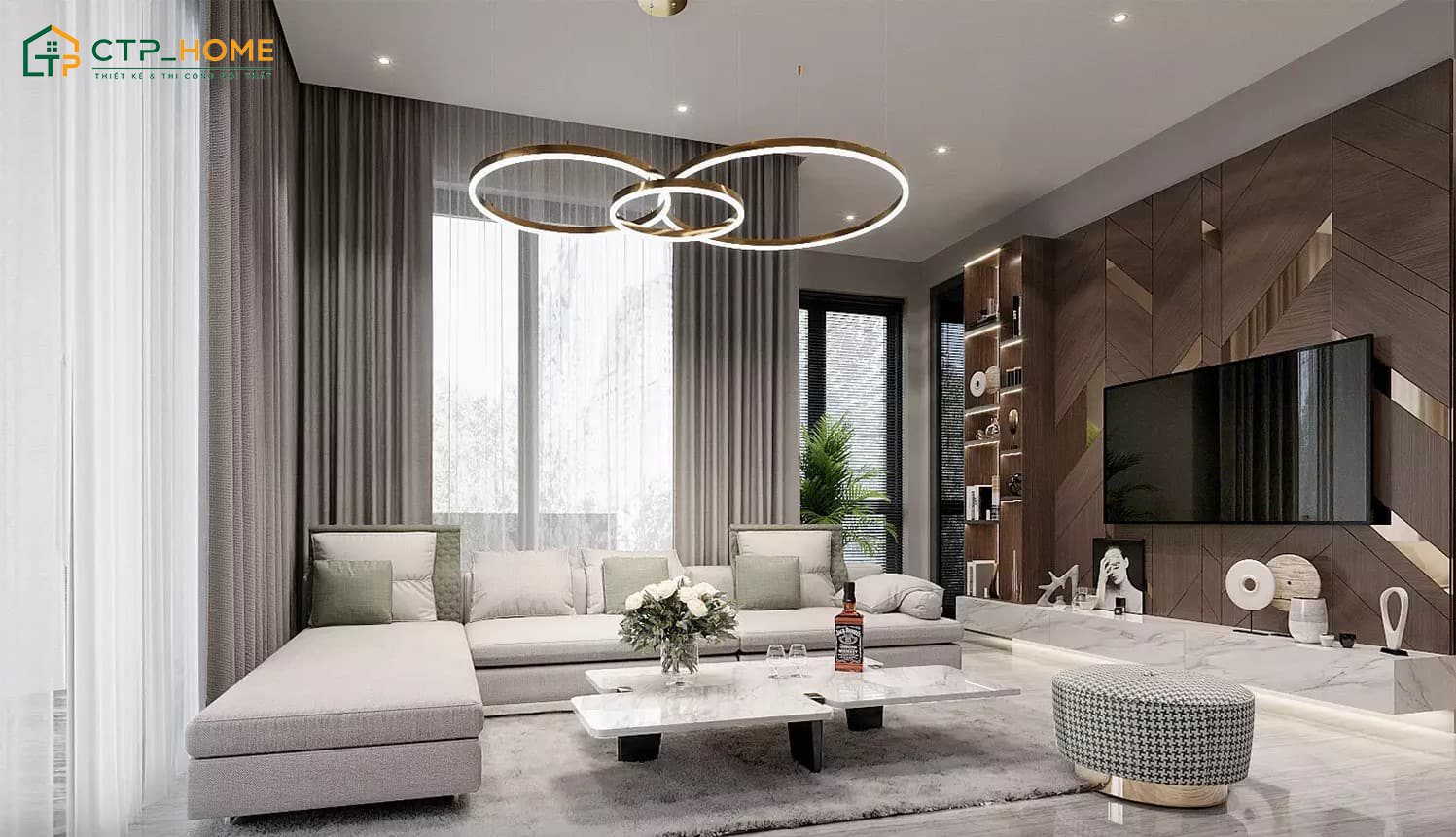 Mẫu trang trí nội thất nhà cấp 4 hiện đại được các bạn trẻ yêu thích