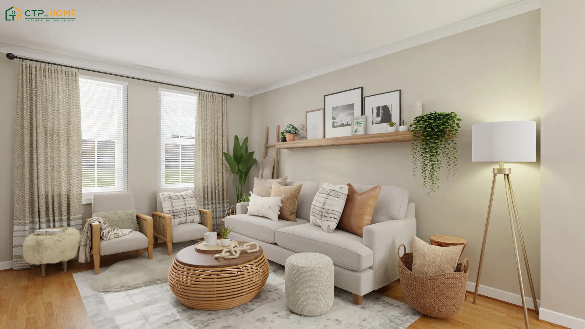 Mẫu thiết kế nội thất nhà cấp 4 đẹp hiện đại nổi bật với nét đẹp tối giản nhưng cực kỳ cuốn hút
