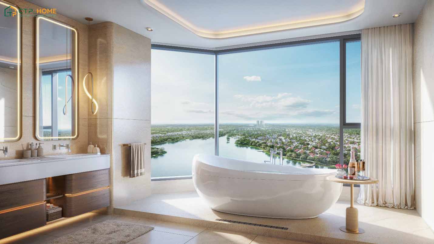 Nội thất cao cấp và có khả năng chống trơn trượt tốt sẽ được sử dụng cho không gian nhà tắm