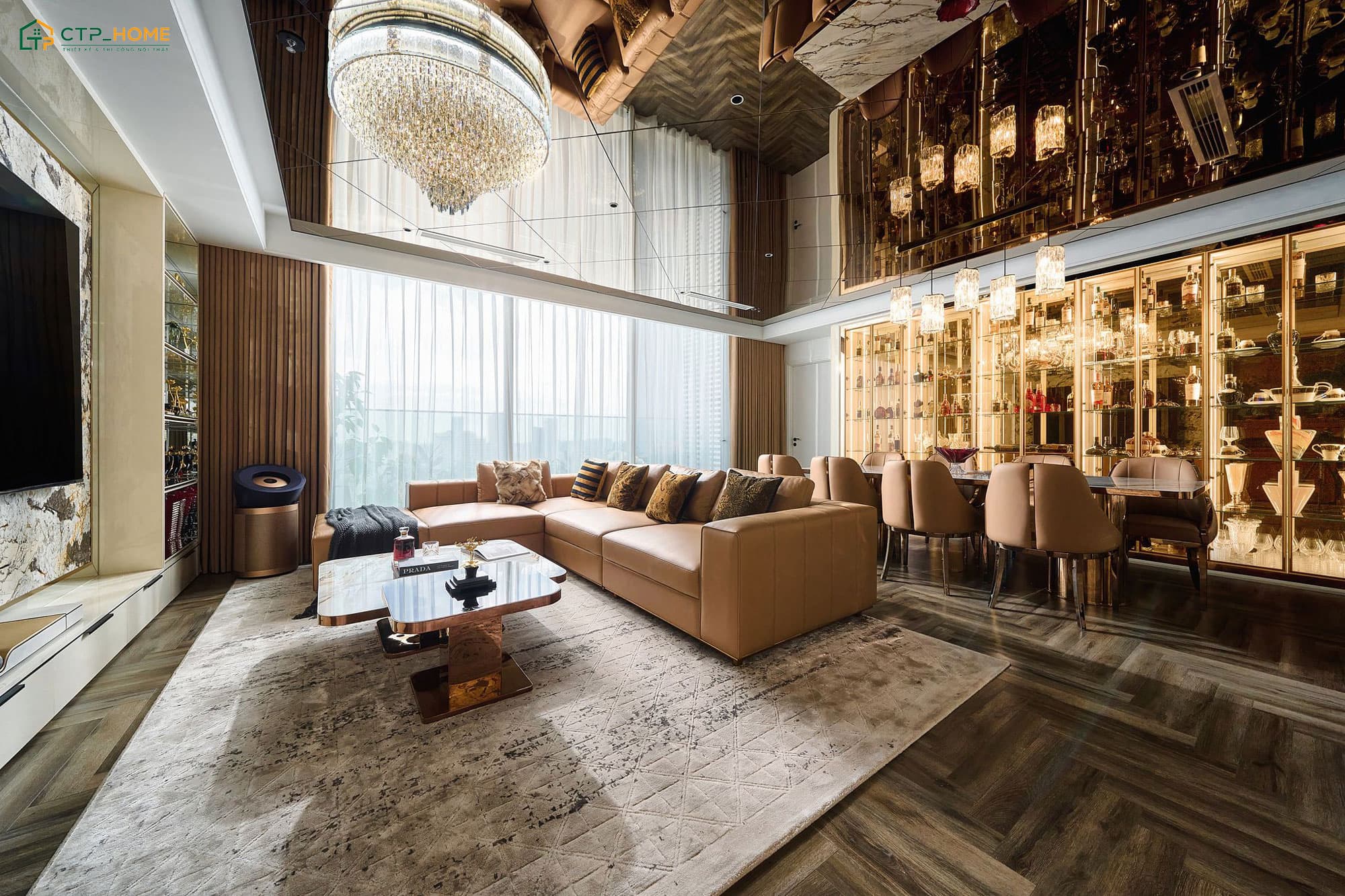 Mẫu thiết kế nội thất Penthouse Luxury mang đến một không gian sống ấn tượng
