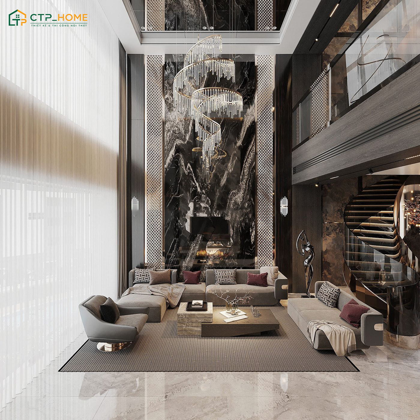 Mẫu thiết kế nội thất căn hộ Penthouse hiện đại sẽ luôn hướng đến sự tiện nghi và trải nghiệm sống của gia chủ