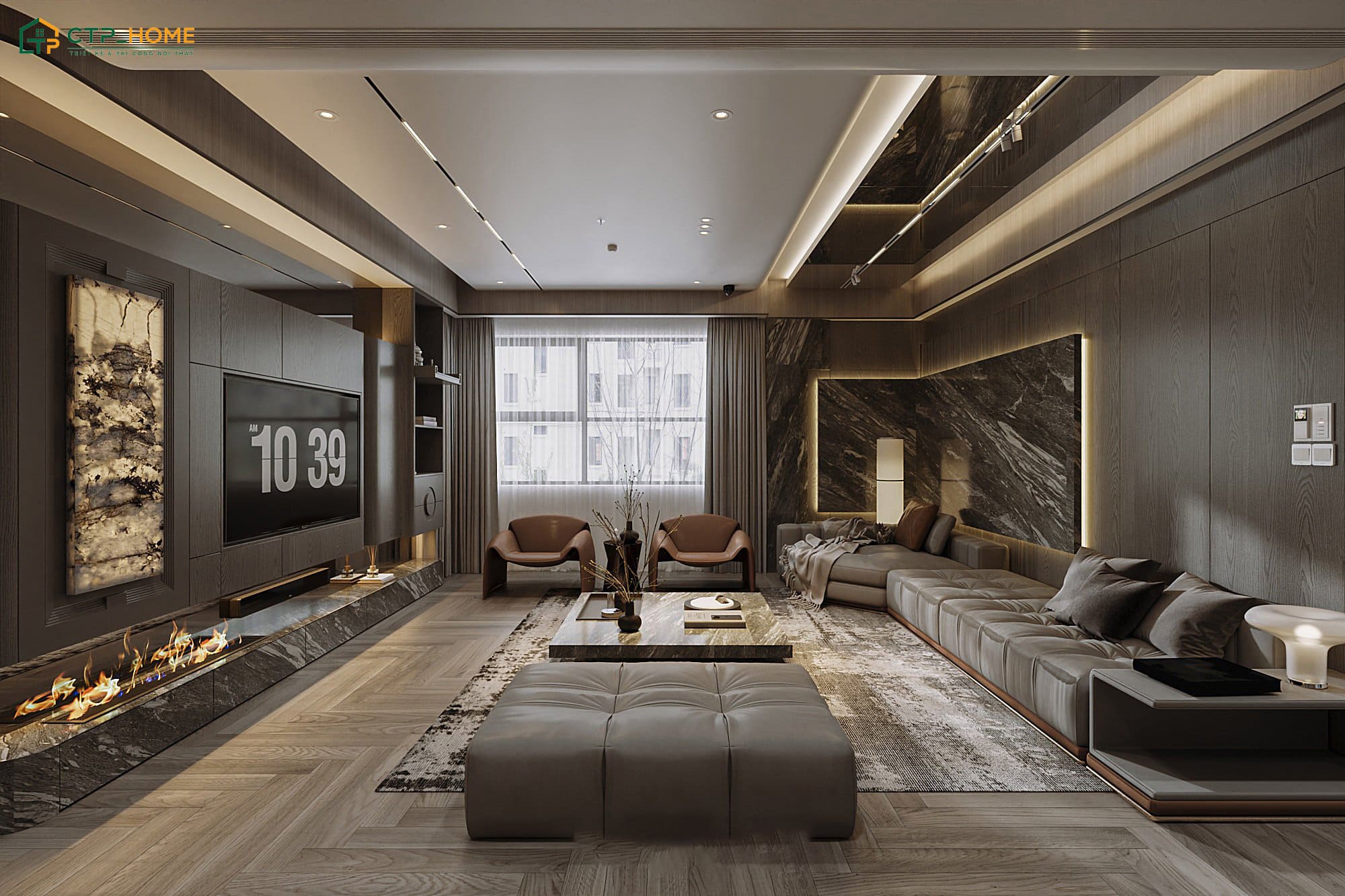 Mẫu thiết kế Penthouse 160m2 đẹp, độc đáo với đầy đủ công năng sử dụng