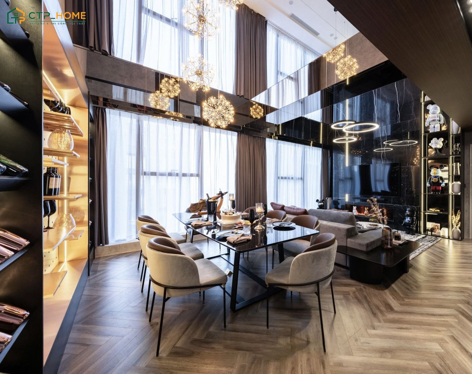 Căn hộ Penthouse có diện tích 160m2 có thiết kế hiện đại, được nhiều gia chủ lựa chọn hiện nay