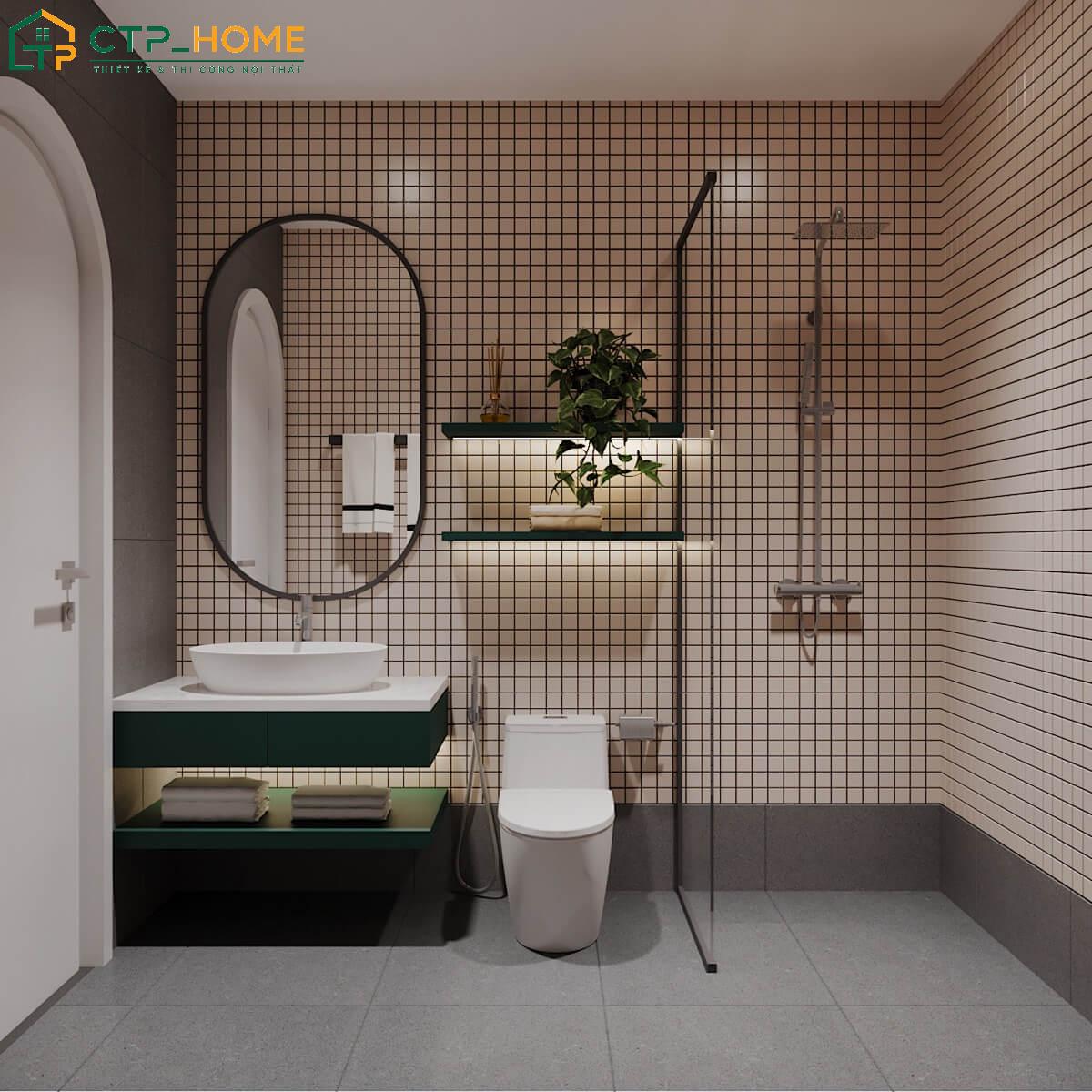 Cách trang trí nhà tắm hiện đại với đồ nội thất nhỏ gọn giúp tối ưu diện tích sử dụng