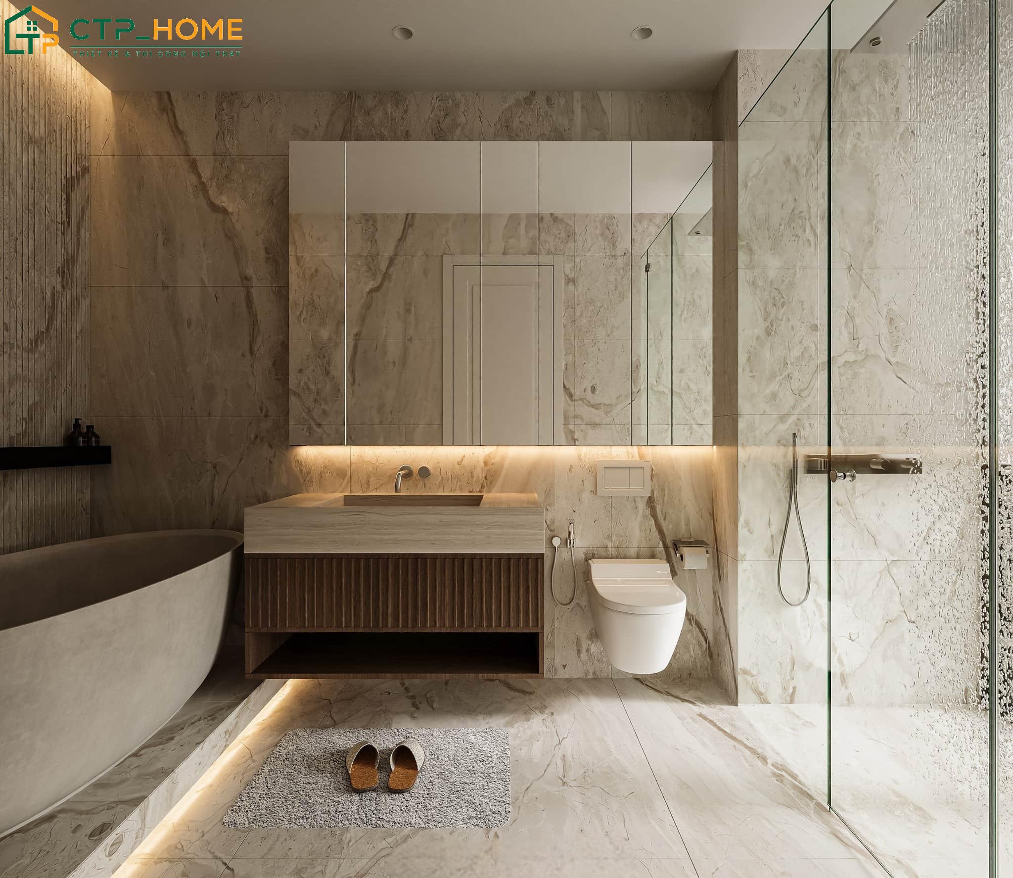 Mẫu thiết kế nhà tắm đẹp cho chung cư hiện đại phù hợp với những không gian có diện tích vừa phải