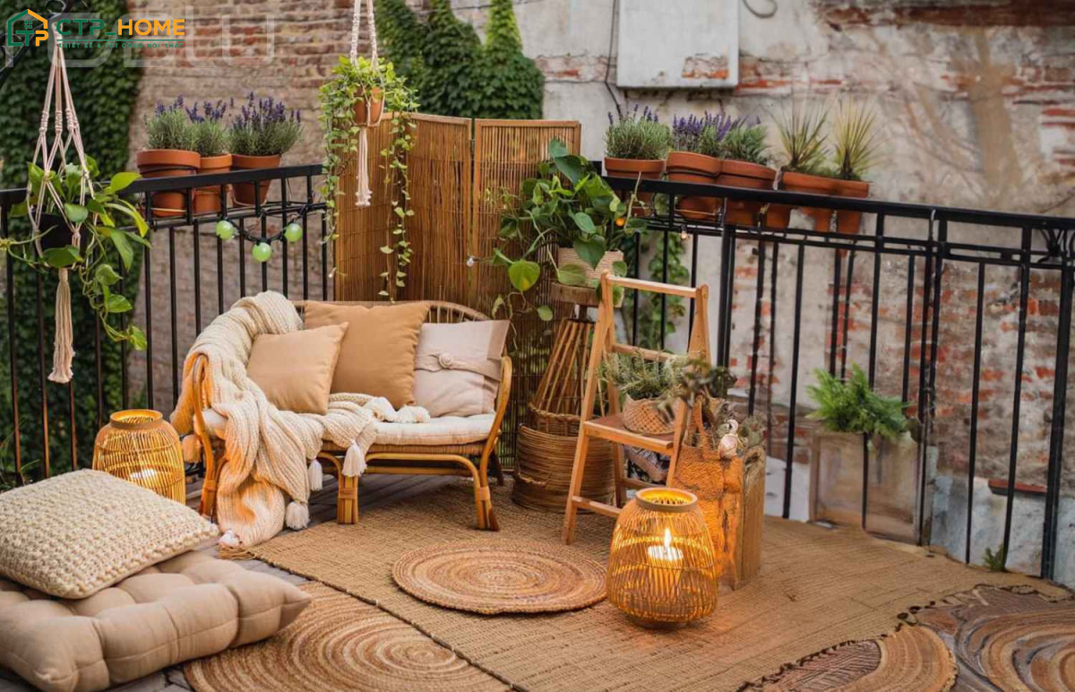 Mẫu ban công đẹp cho nhà ống phong cách Vintage nổi bật với vẻ đẹp mang đậm dấu ấn của thời gian