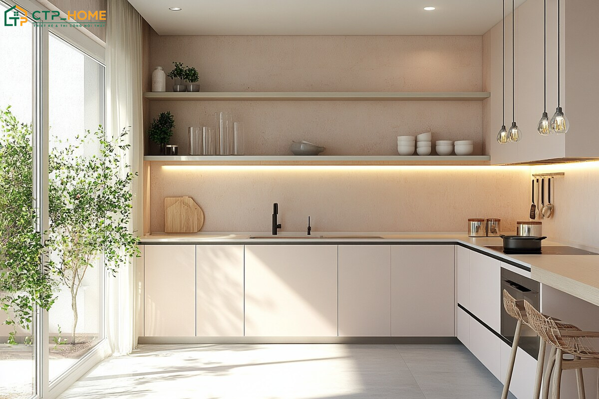 Bố trí nhà bếp phong cách hiện đại chinh phục nhiều gia đình nhờ vẻ đẹp tinh tế và tính ứng dụng cao