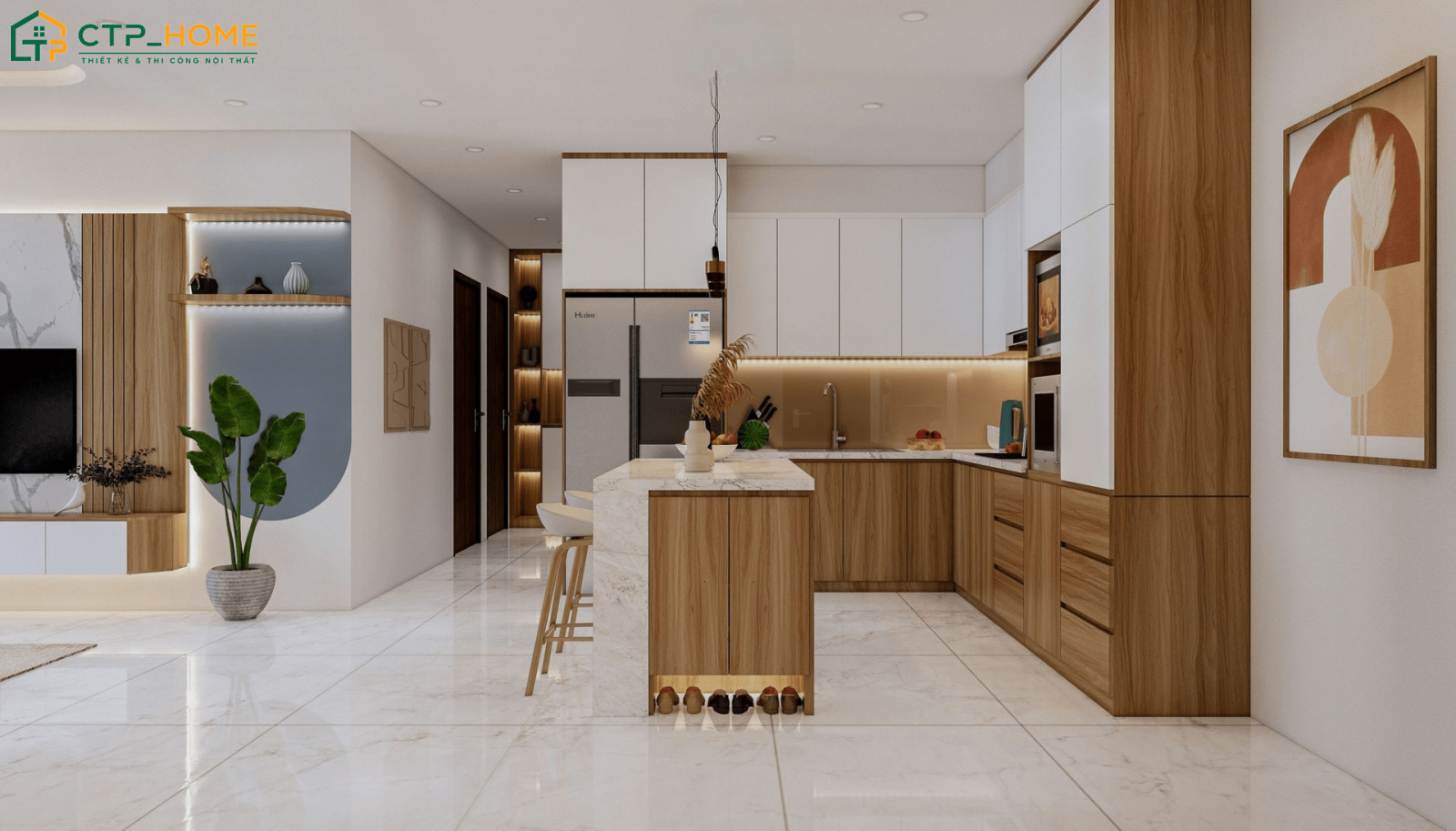 Việc bố trí bếp hợp phong thủy sẽ giúp mang đến tài lộc và may mắn cho cả gia đình