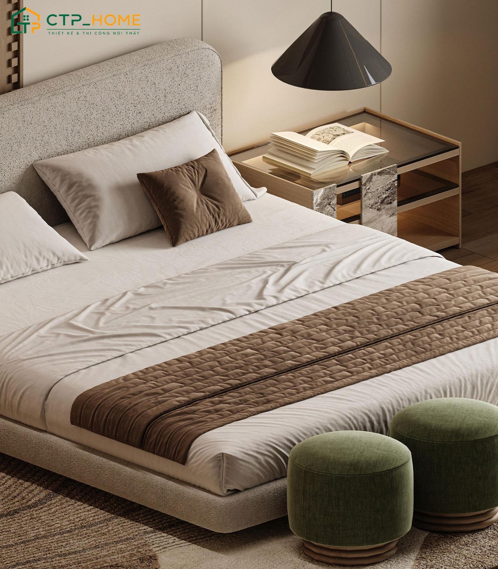 CTP Home đã dựa trên sở thích và nhu cầu sử dụng của gia chủ để bố trí nội thất phòng ngủ