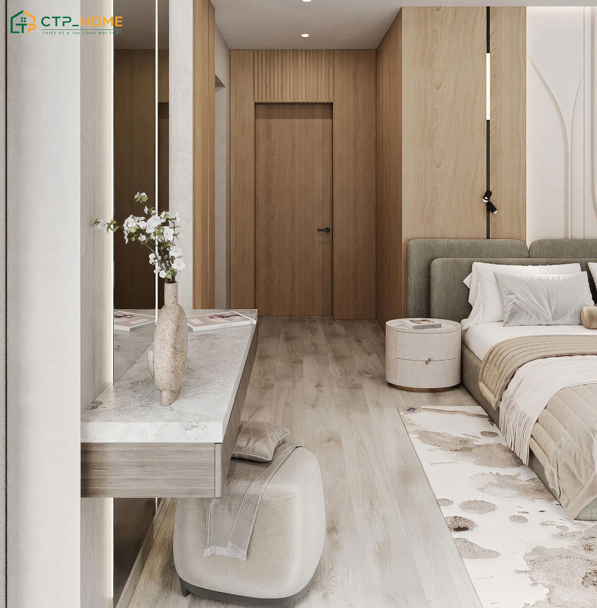 Khi bố trí nội thất phòng ngủ thì cần xác định chính xác vị trí cửa ra vào sao cho phù hợp với phong thủy