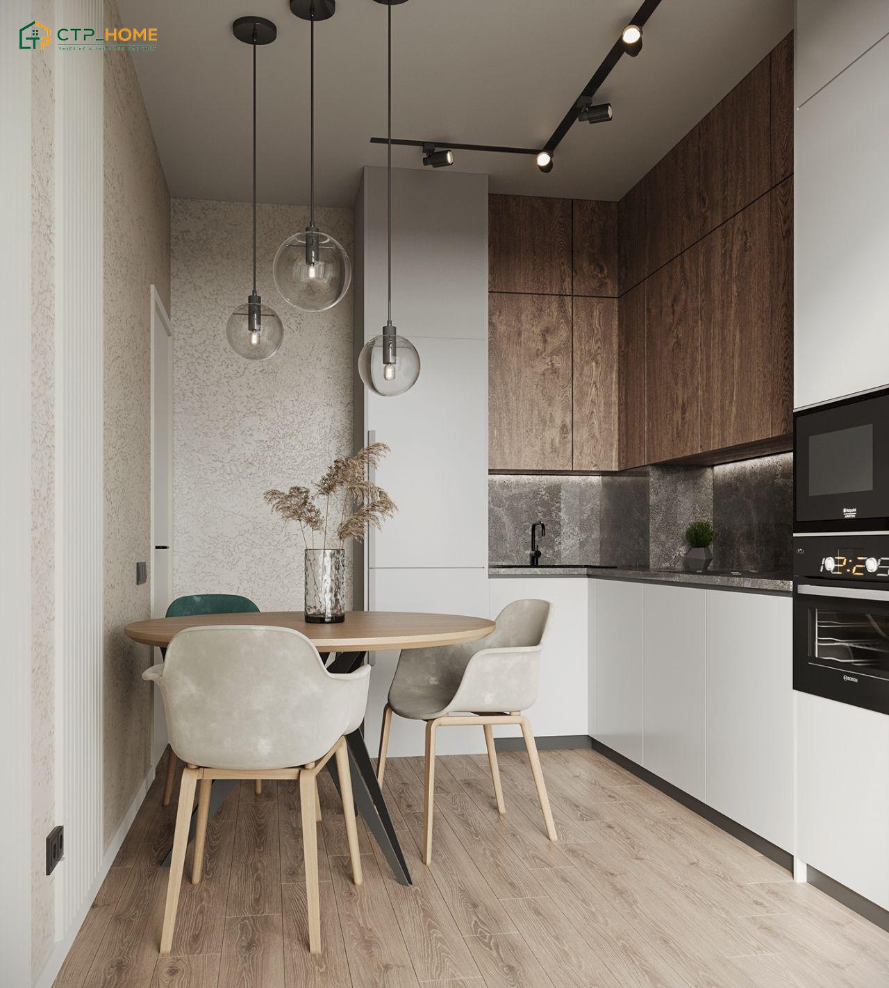 Mẫu decor bếp trong nhà trọ thường sẽ sử dụng tone màu sáng để tạo cảm giác rộng rãi hơn