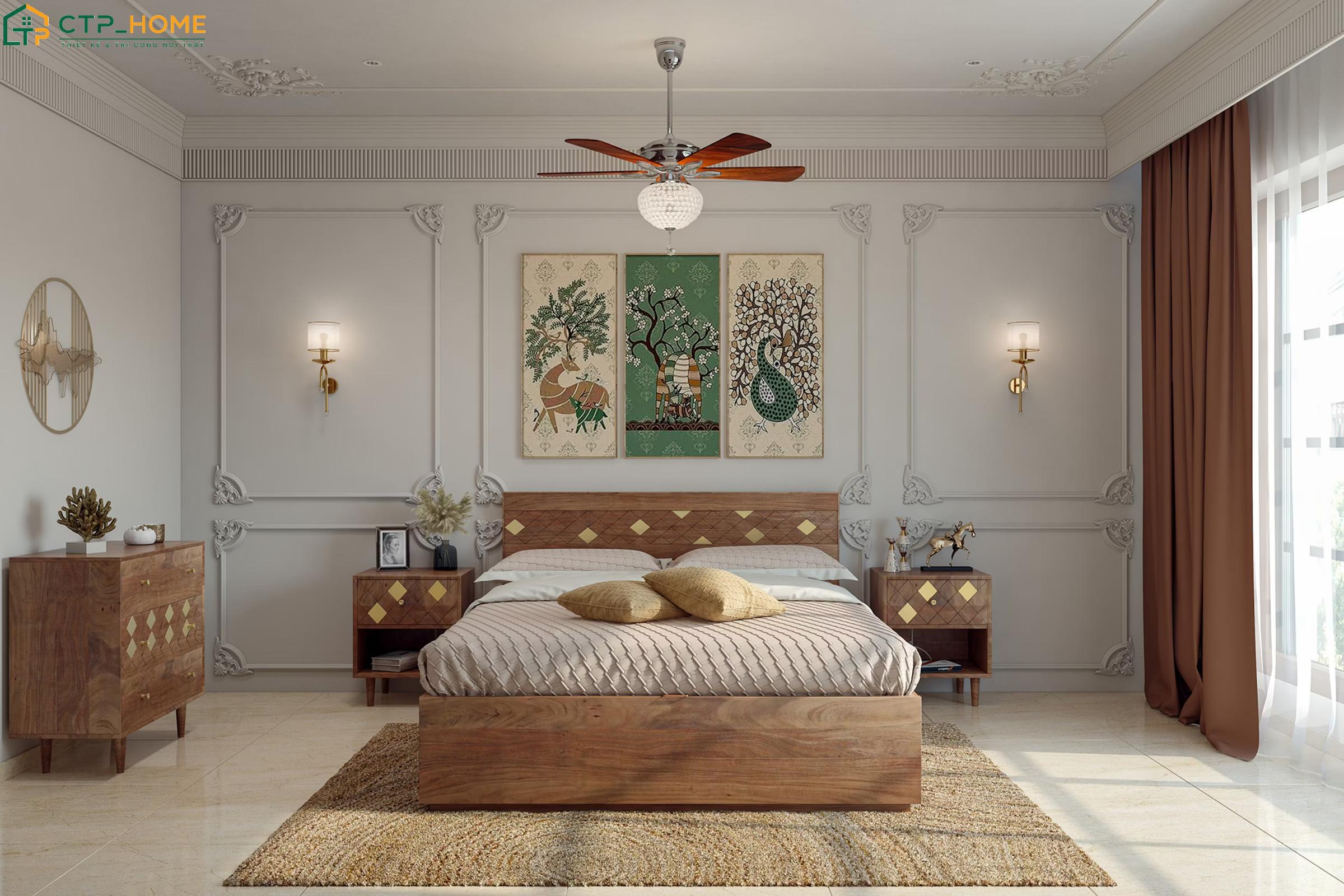 Decor phòng ngủ hiện đại bằng gỗ tự nhiên giúp đem lại cảm giác ấm cúng cho không gian