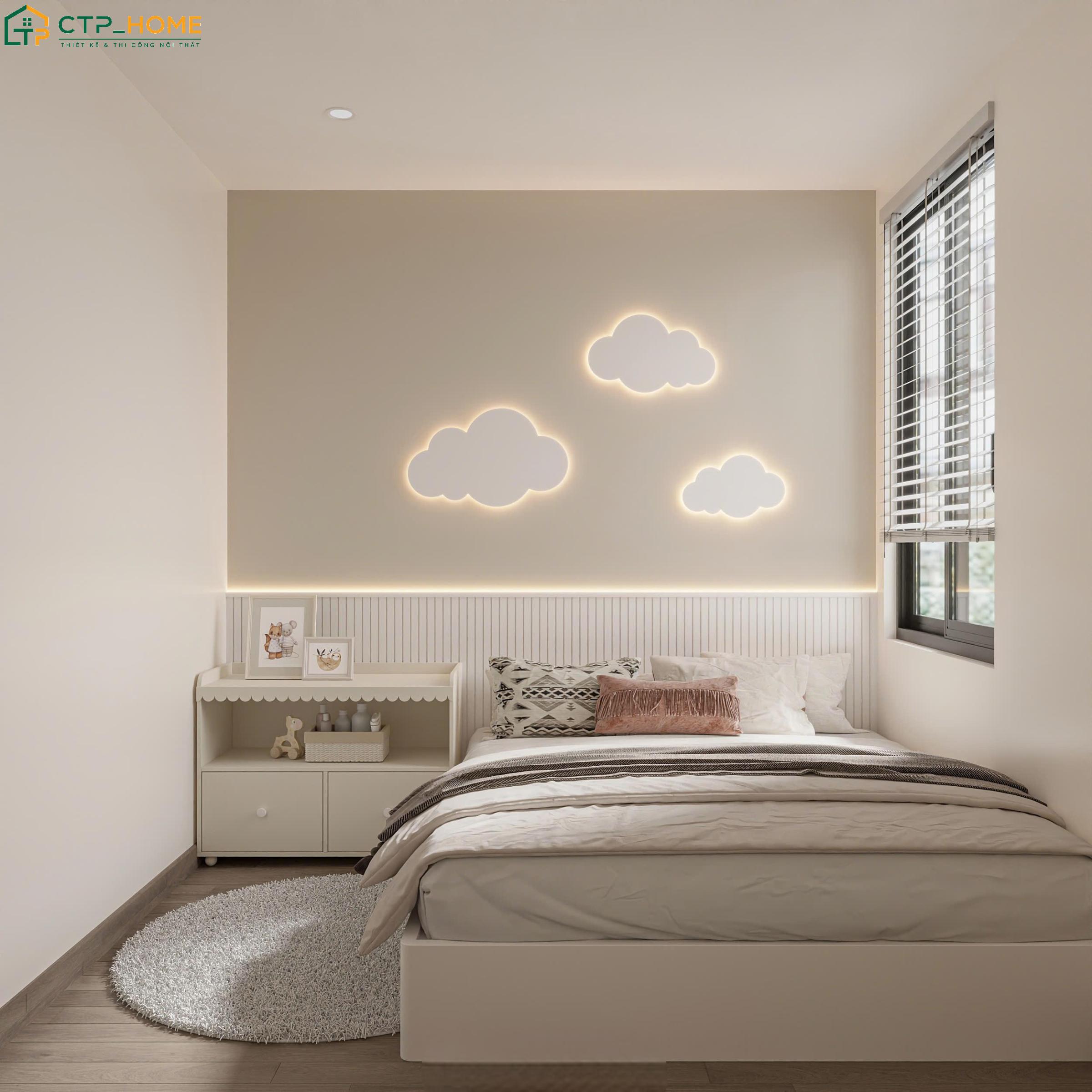 Sử dụng tone màu sáng kết hợp gương trang trí sẽ tạo cảm giác phòng ngủ trở nên rộng rãi hơn