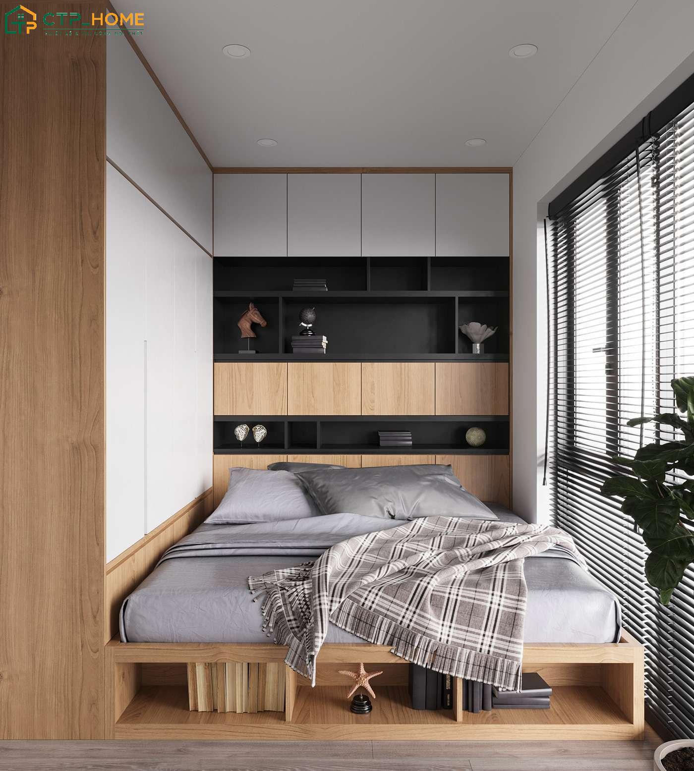 Việc bố trí nội thất gọn gàng sẽ giúp không gian phòng ngủ 6m2 - 11m2 luôn gọn gàng và tiện nghi