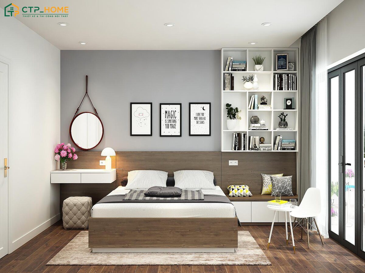 Tận dụng ánh sáng tự nhiên sẽ giúp không gian phòng ngủ nhỏ trở nên rộng rãi và thông thoáng hơn