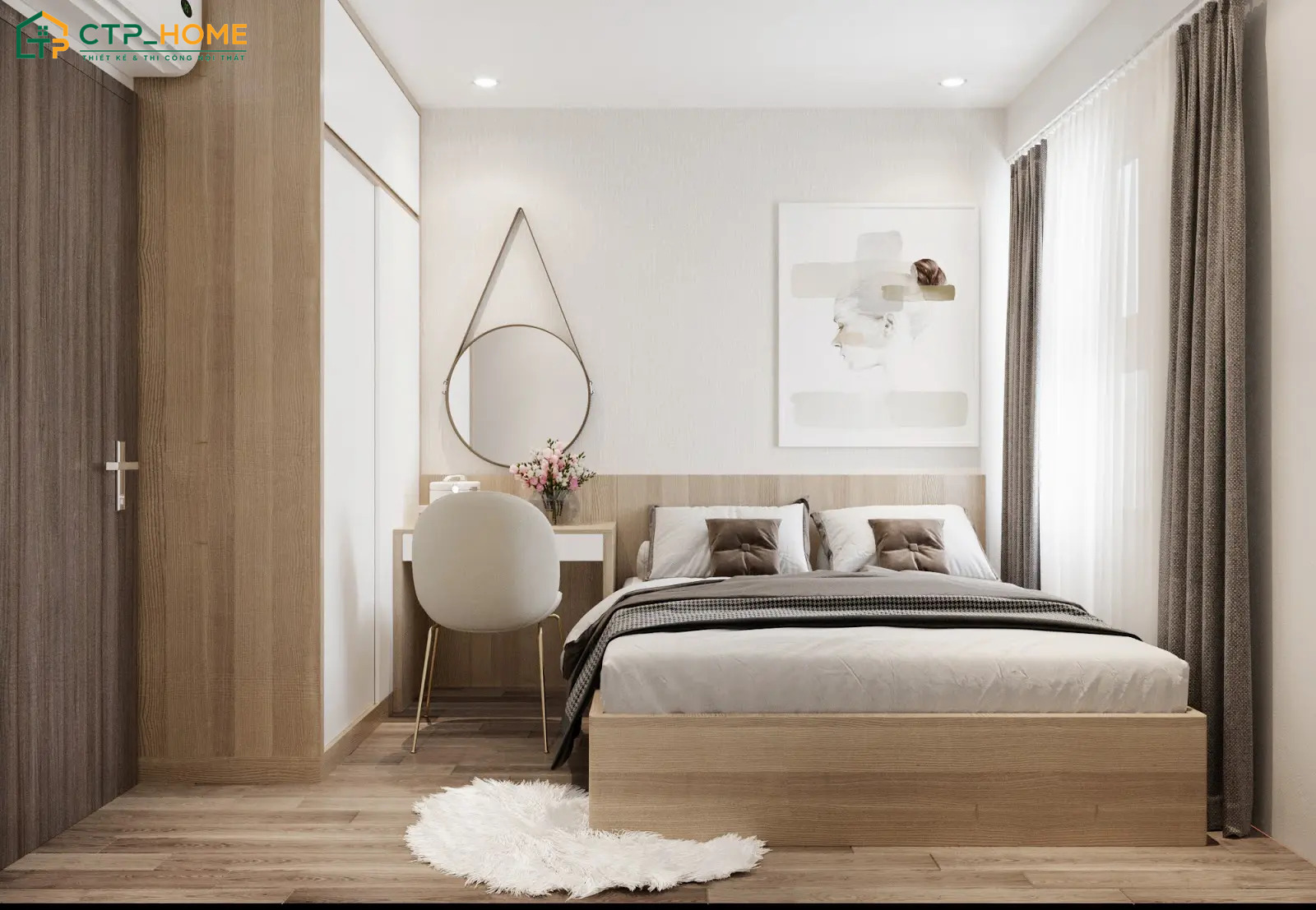 Khi decor phòng ngủ nhỏ thì không nên bố trí quá nhiều đồ ở cùng một vị trí vì dễ gây rối mắt