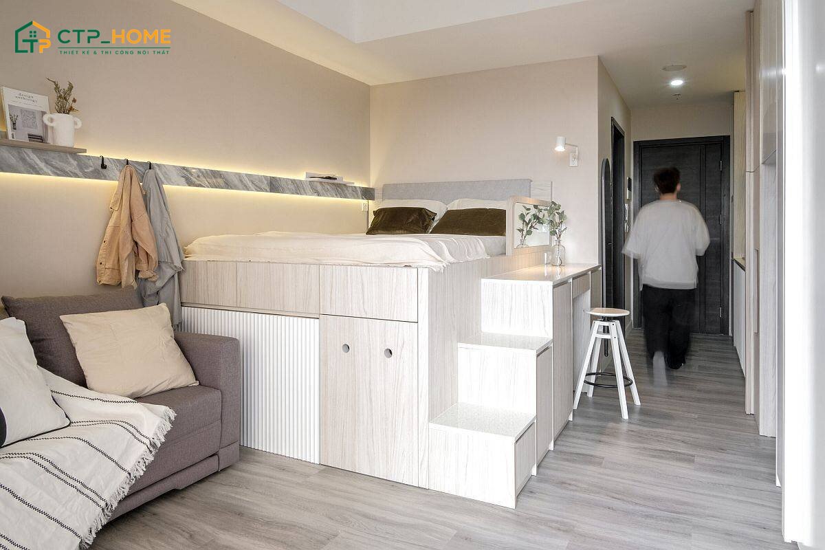 Ánh sáng được phân bổ khắp không gian giúp tạo cảm giác thông thoáng hơn