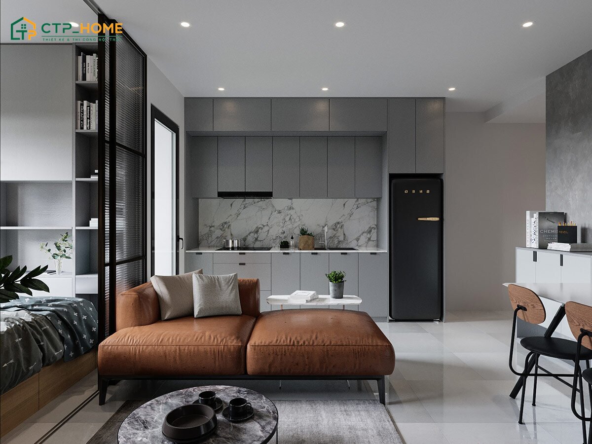 Bố trí không gian mở sẽ giúp mang lại cảm giác thông thoáng và dễ chịu khi sử dụng