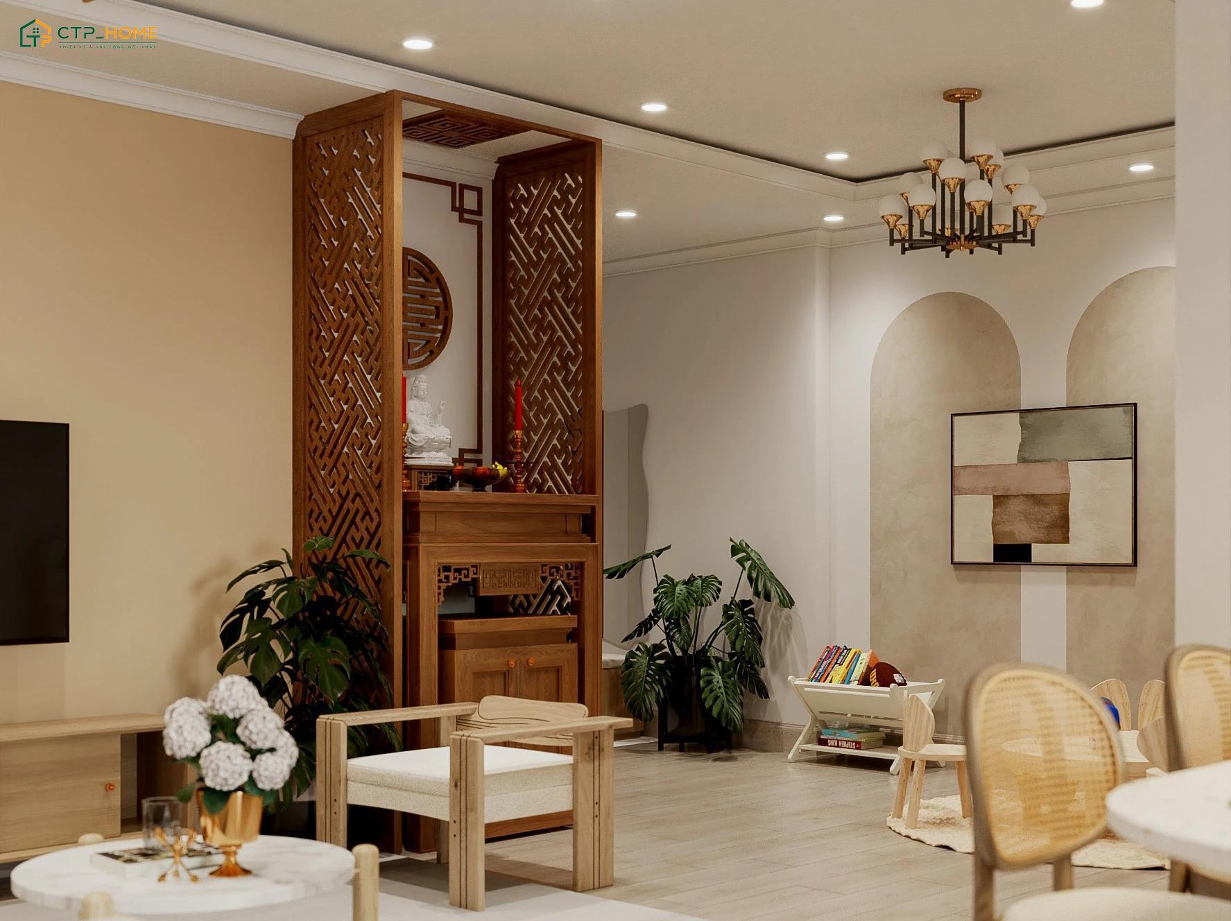 Cân nhắc kỹ lưỡng về vị trí đặt bàn thờ trong phòng khách để đảm bảo được sự hài hòa