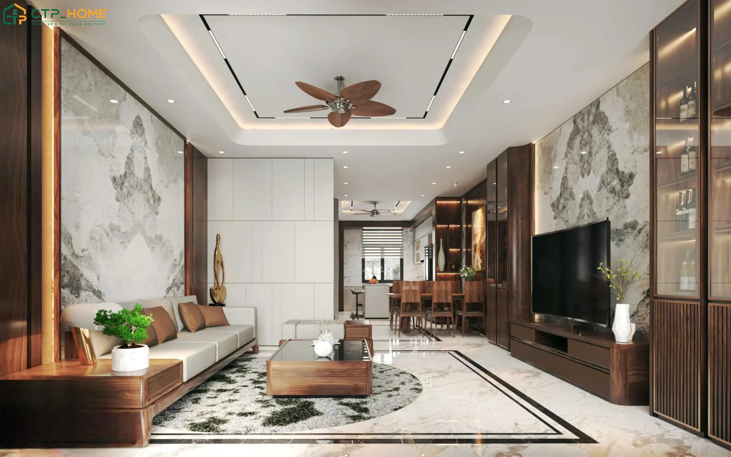 CTP Home sẽ mang đến cho bạn giải pháp thiết kế phòng khách kết hợp phòng bếp đẹp và tối ưu