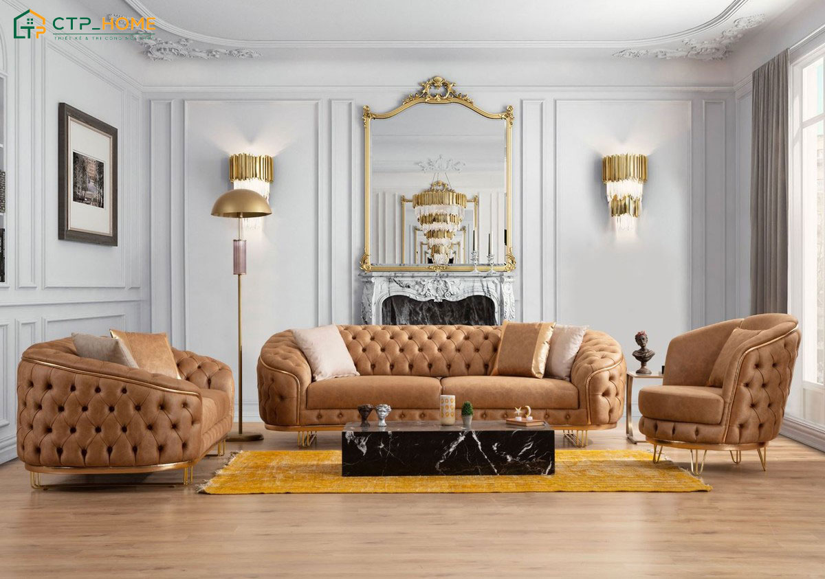 Trang trí phòng khách nhà ống phong cách Luxury sẽ đem lại một không gian sống đẳng cấp và thời thượng