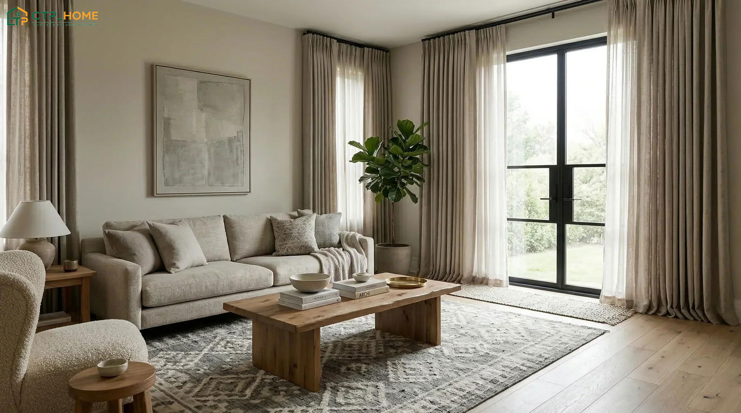 Rèm cửa trang trí nên ưu tiên loại hai lớp để dễ dàng điều chỉnh cường độ ánh sáng theo ý muốn