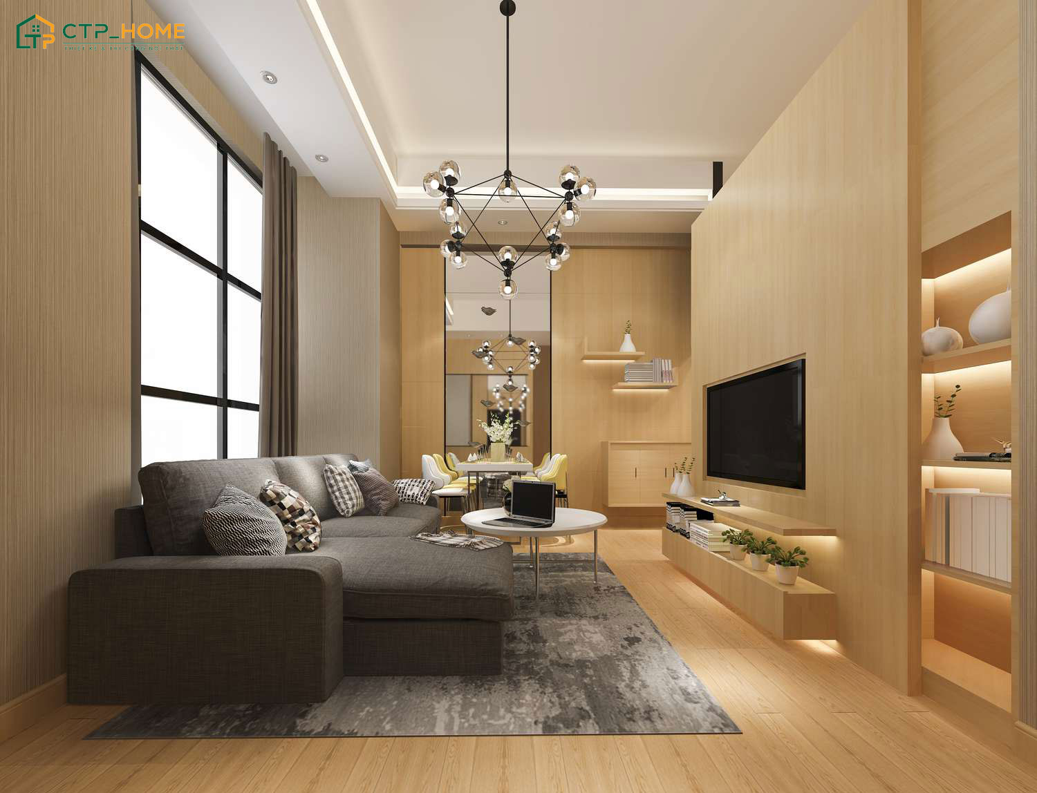 Đèn trang trí nên được lựa chọn kỹ lưỡng để phù hợp với diện tích và phong cách tổng thể