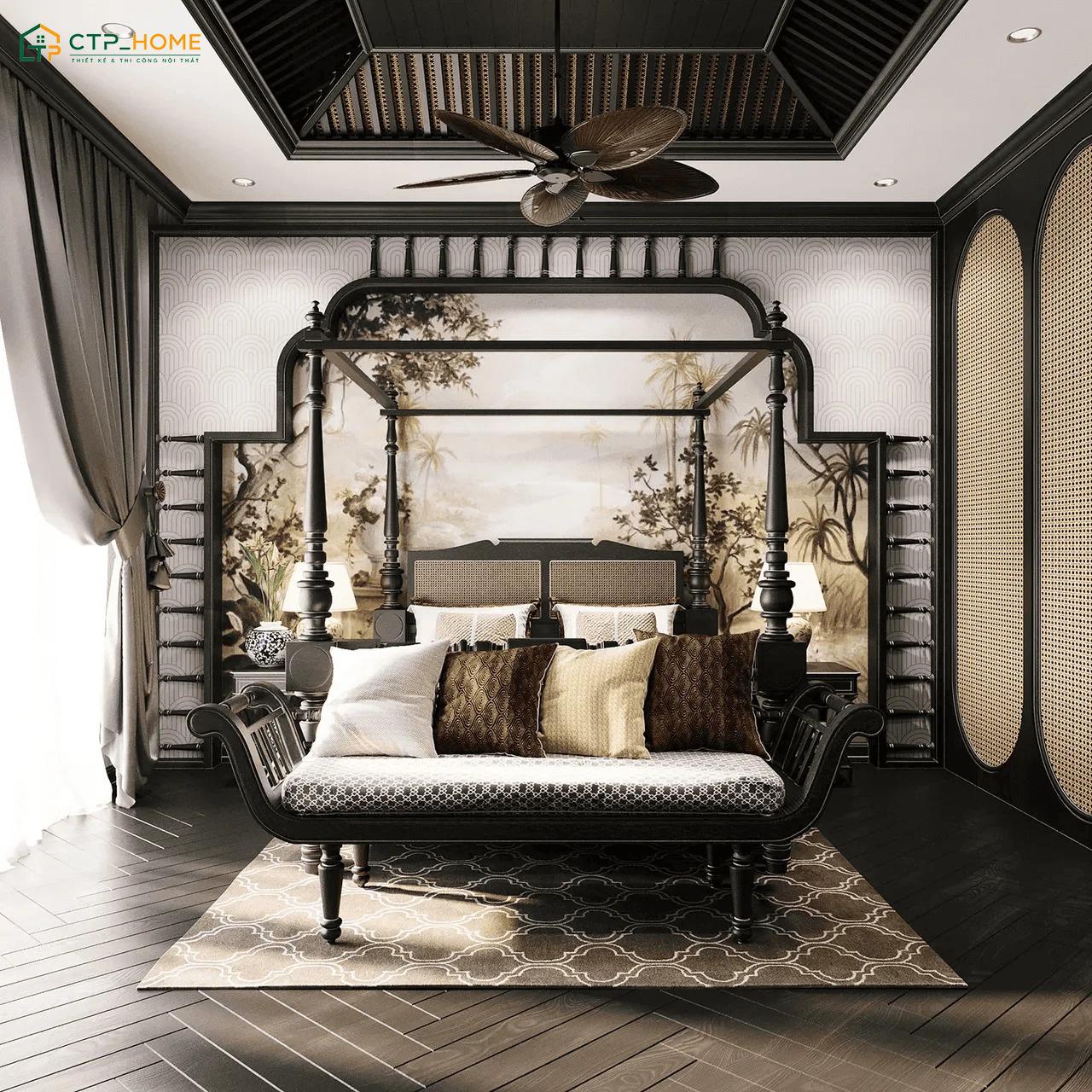 Mẫu thiết kế phòng ngủ biệt thự có nhiều ánh sáng tự nhiên sẽ giúp hạn chế ẩm mốc hiệu quả