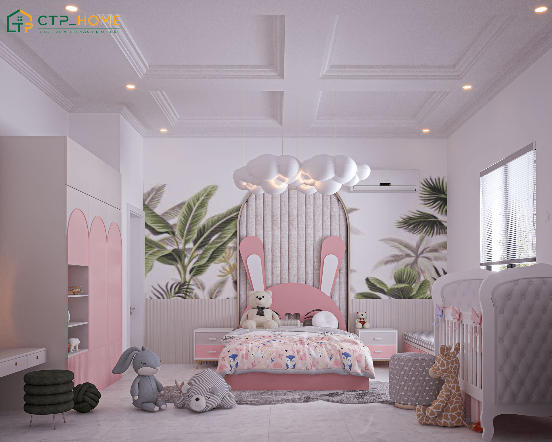 Không gian với các món đồ nội thất được thiết kế dựa trên nhu cầu sử dụng của bé gái 9 tuổi