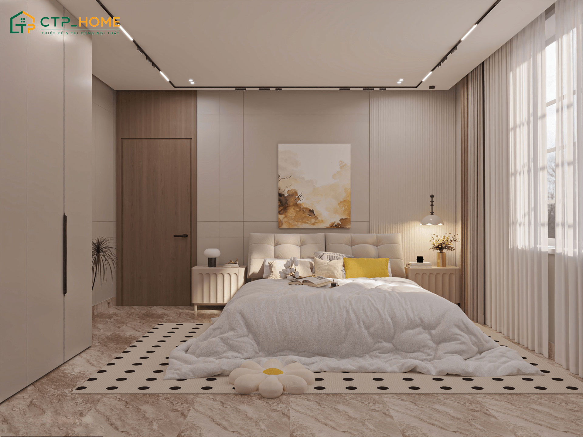 Mẫu decor phòng ngủ cho bé gái diện tích 15m2 sẽ sử dụng nội thất thông minh để đáp ứng đầy đủ nhu cầu