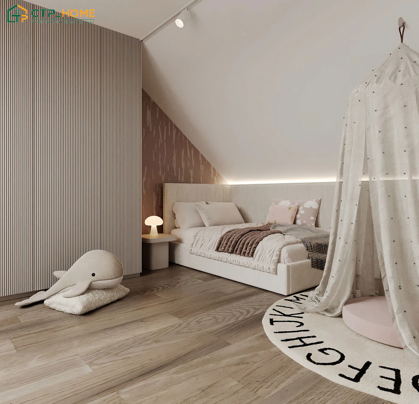 CTP Home - Đơn vị luôn thiết kế phòng ngủ cho con gái dựa theo nhu cầu sử dụng thực tế