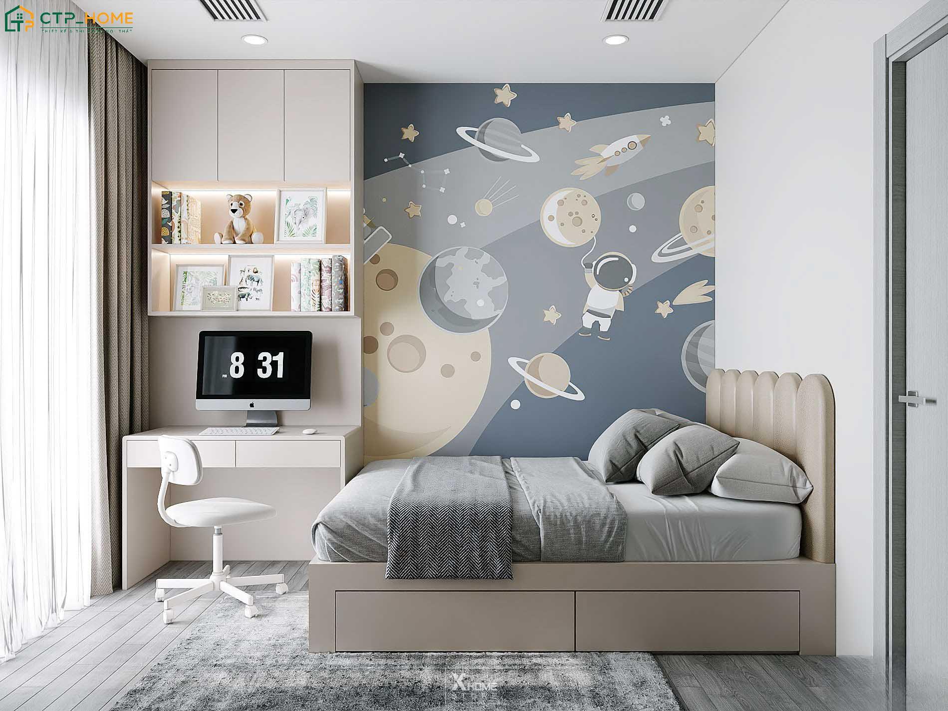 Sử dụng tone màu trắng xám giúp mang đến vẻ đẹp tinh tế và tạo cảm giác thoải mái hơn